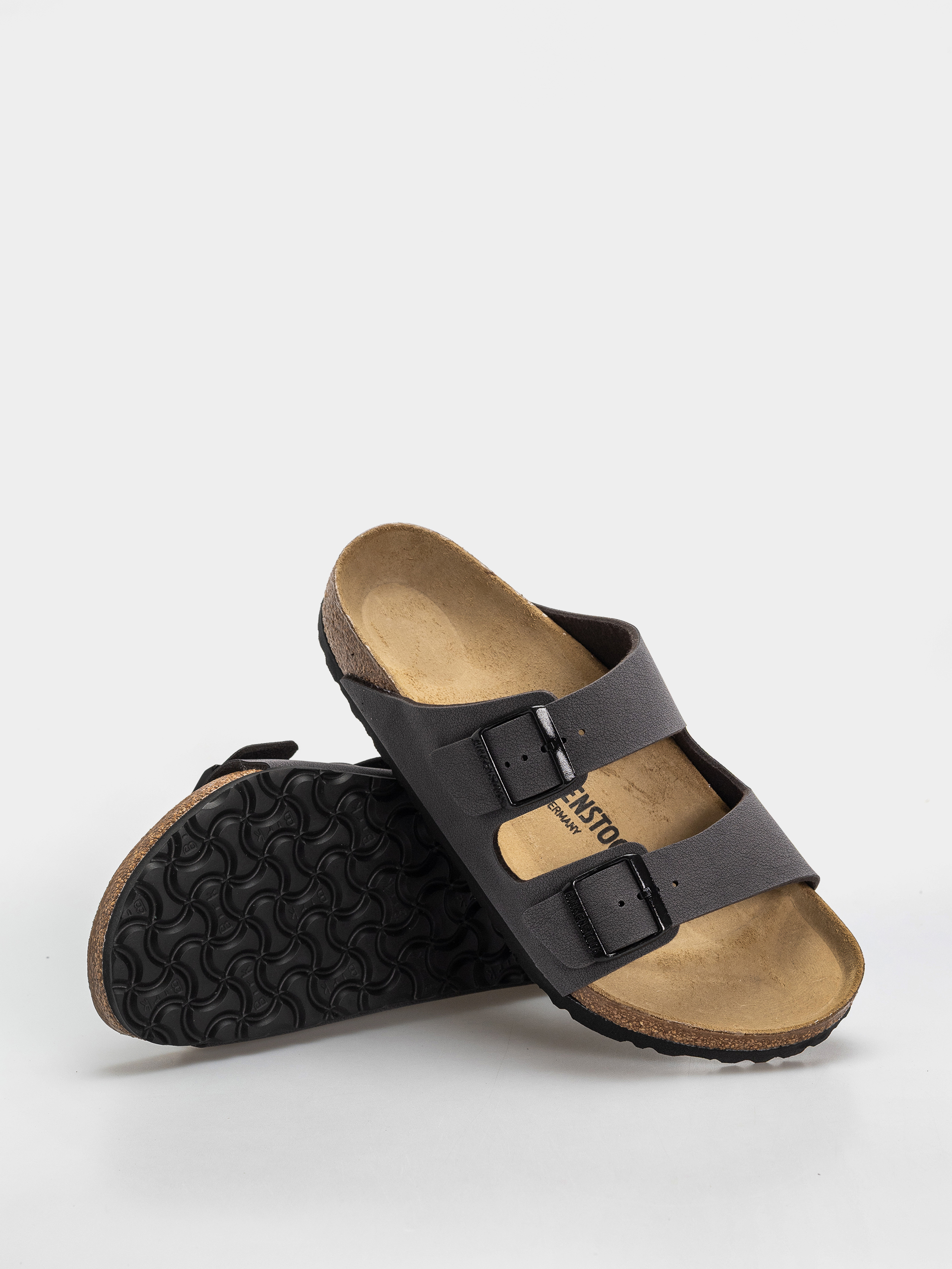 Шльопанці Birkenstock Arizona Birkibuc Regular (velvet gray/black)