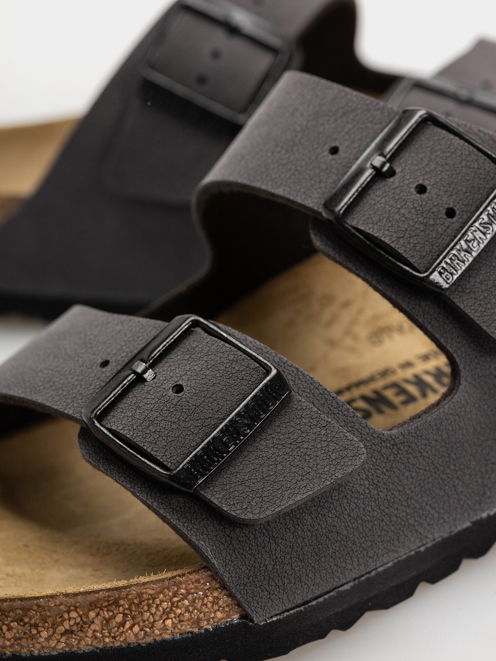 Шльопанці Birkenstock Arizona Birkibuc Regular (velvet gray/black)