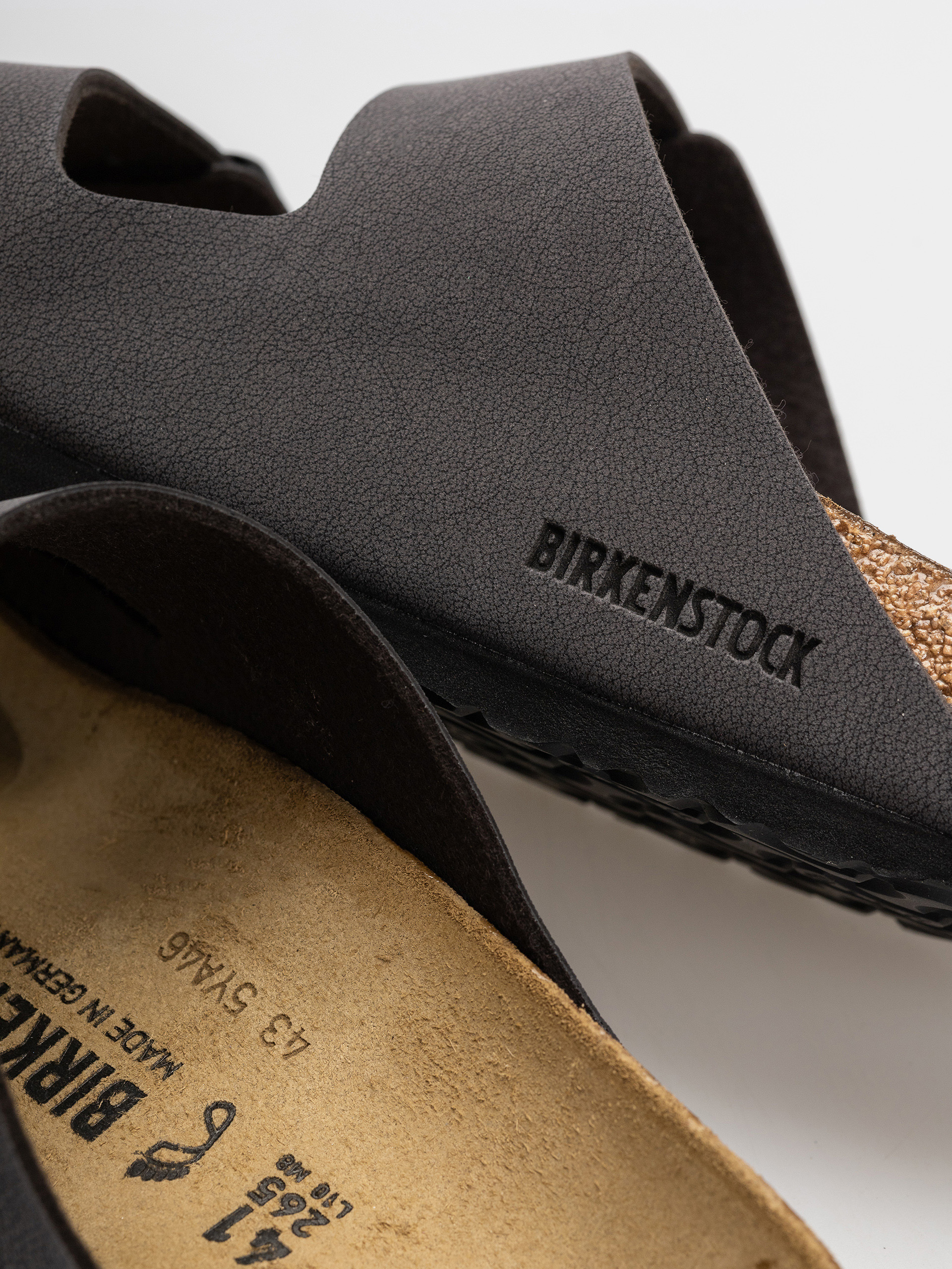 Шльопанці Birkenstock Arizona Birkibuc Regular (velvet gray/black)