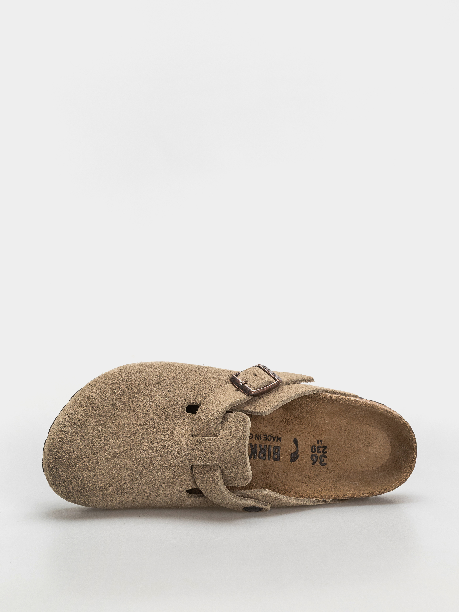 Шльопанці Birkenstock Boston Suede Leather Narrow Wmn (taupe)
