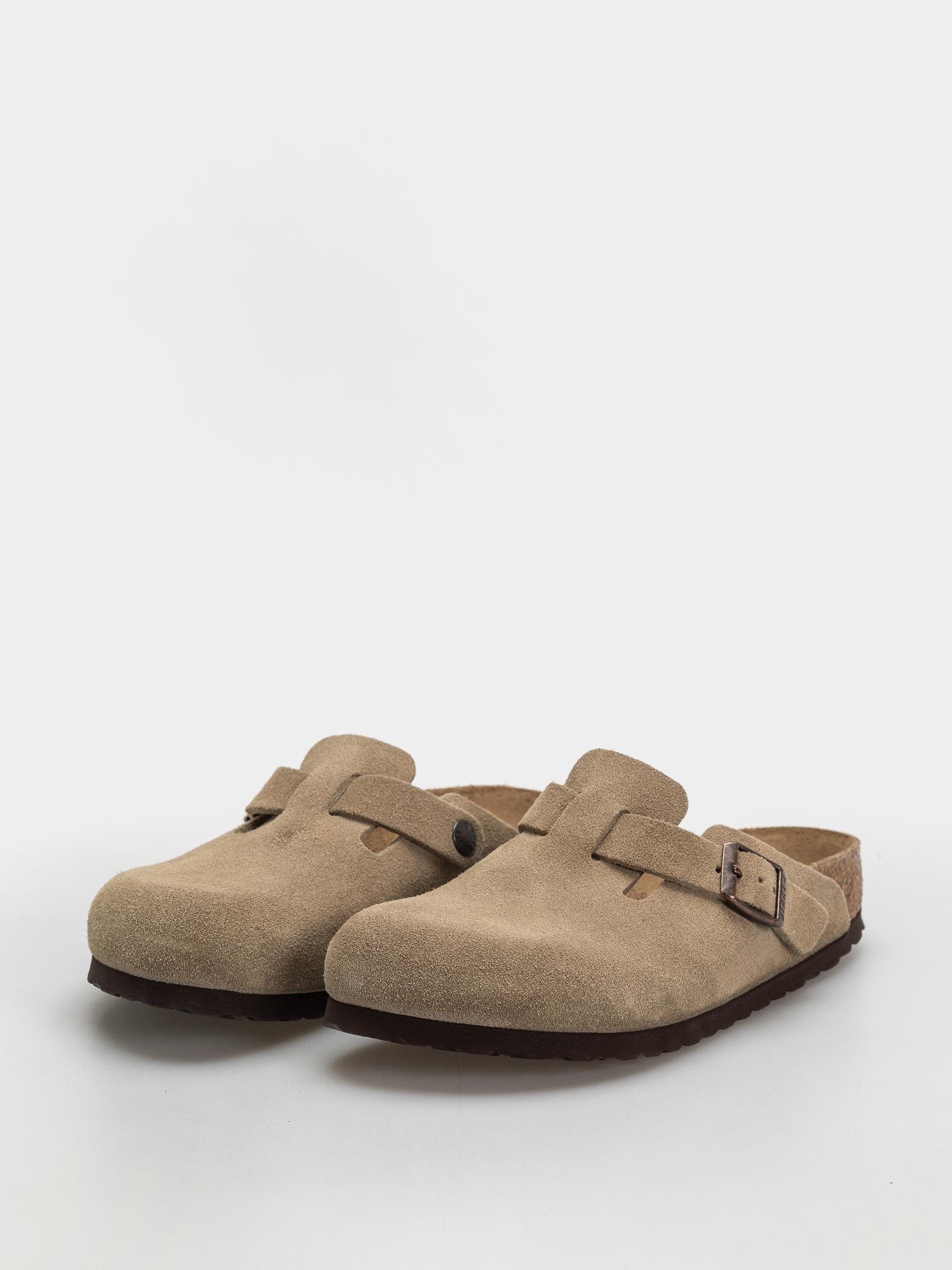 Шльопанці Birkenstock Boston Suede Leather Narrow Wmn (taupe)