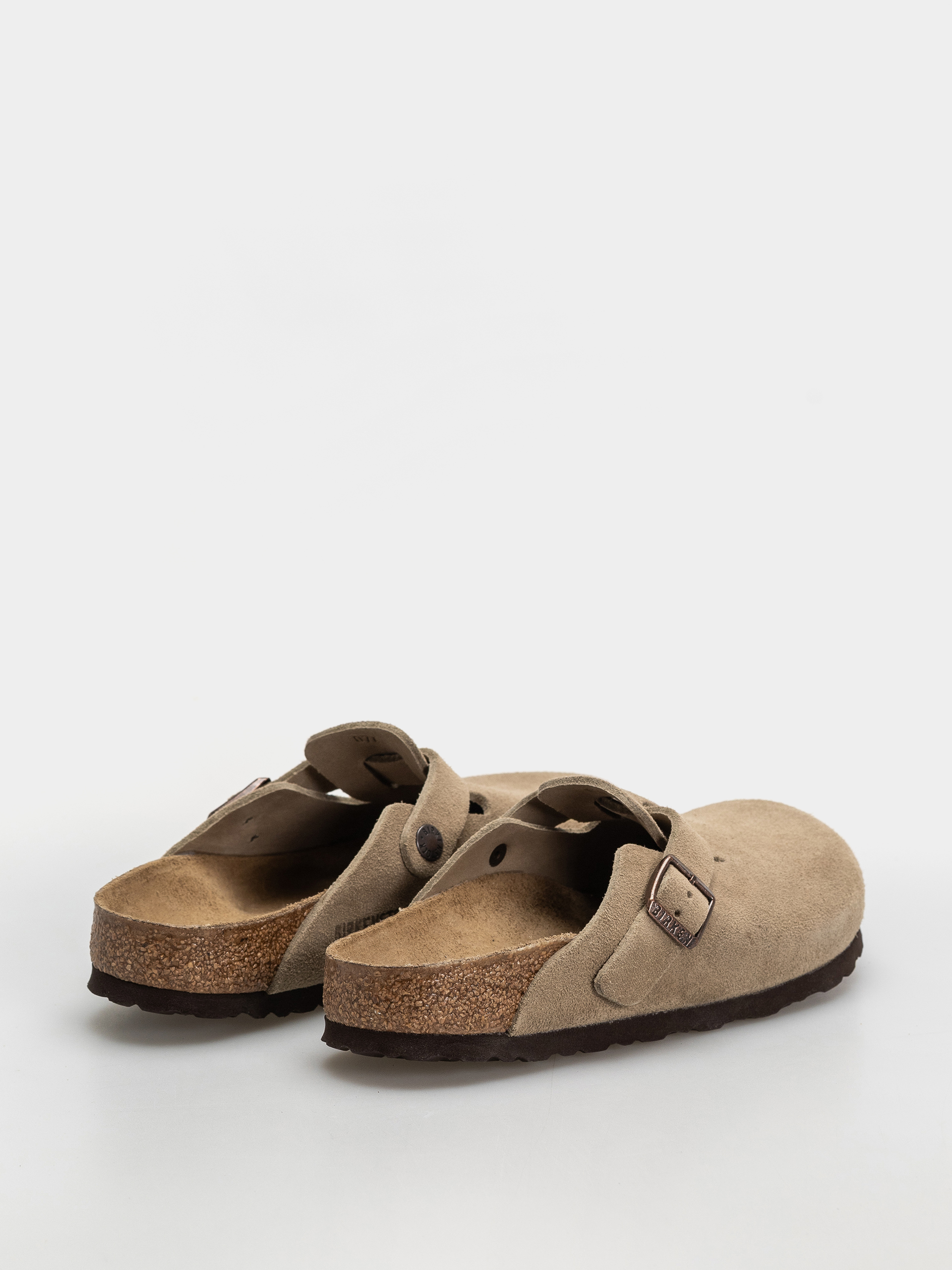 Шльопанці Birkenstock Boston Suede Leather Narrow Wmn (taupe)
