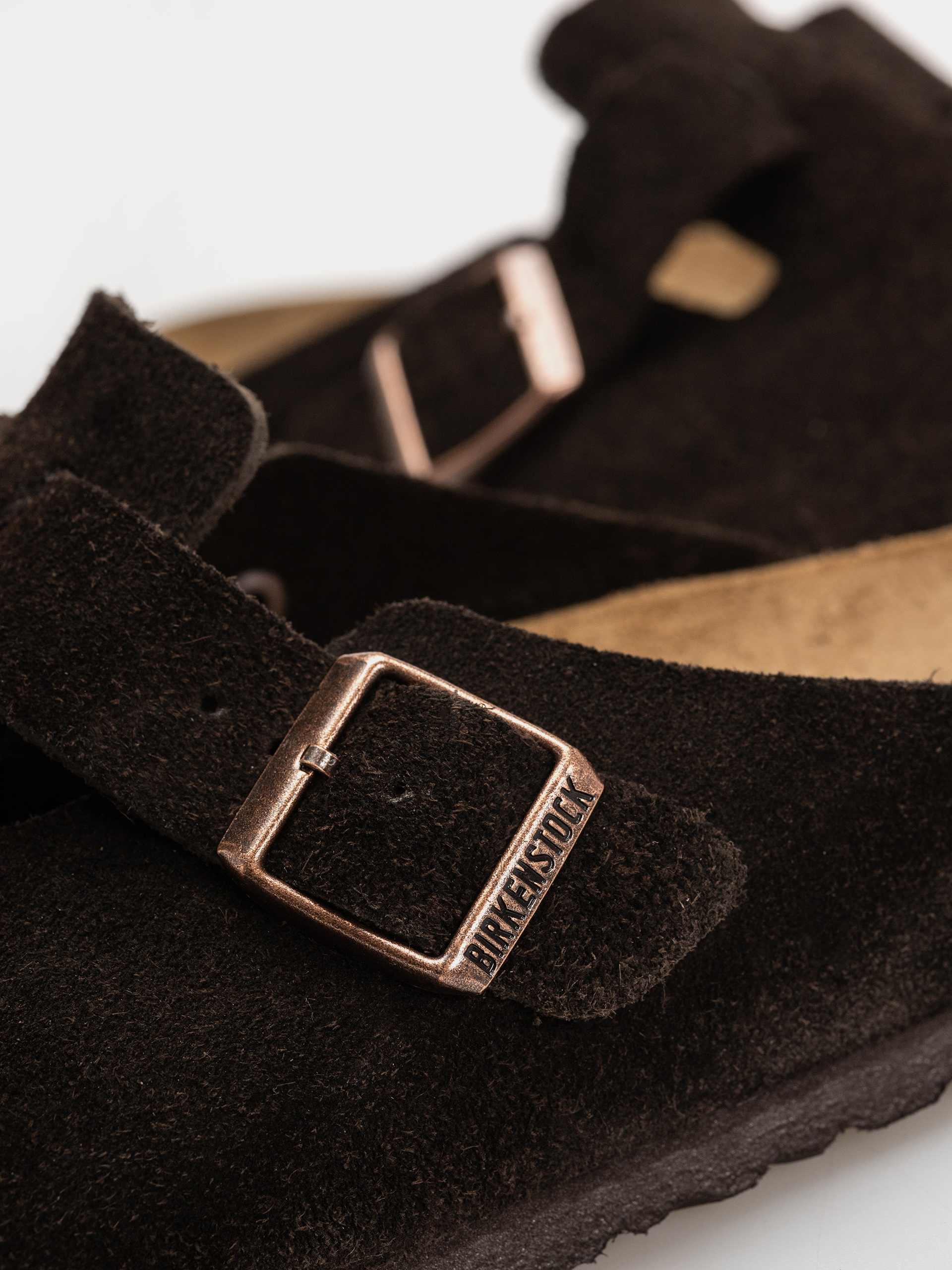 Шльопанці Birkenstock Boston Suede Regular (mocha)