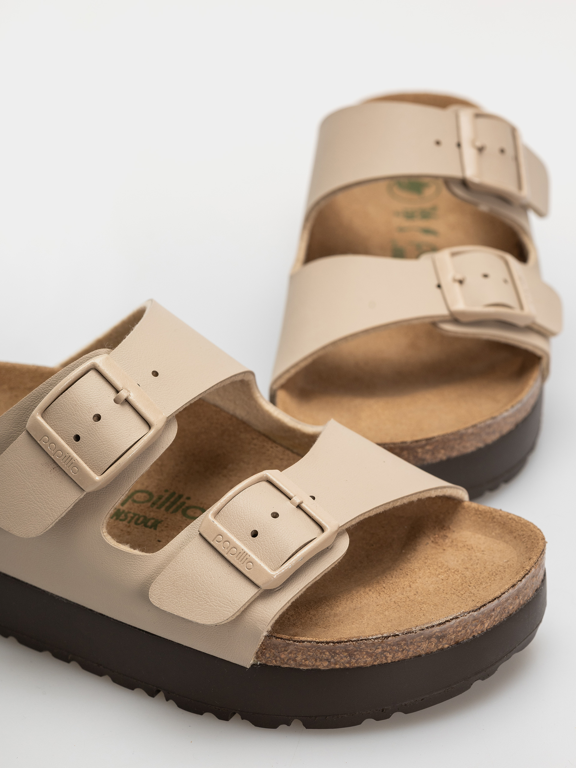 Шльопанці Birkenstock Arizona Flex Platform Birko Flor Narrow Wmn (sandcastle)