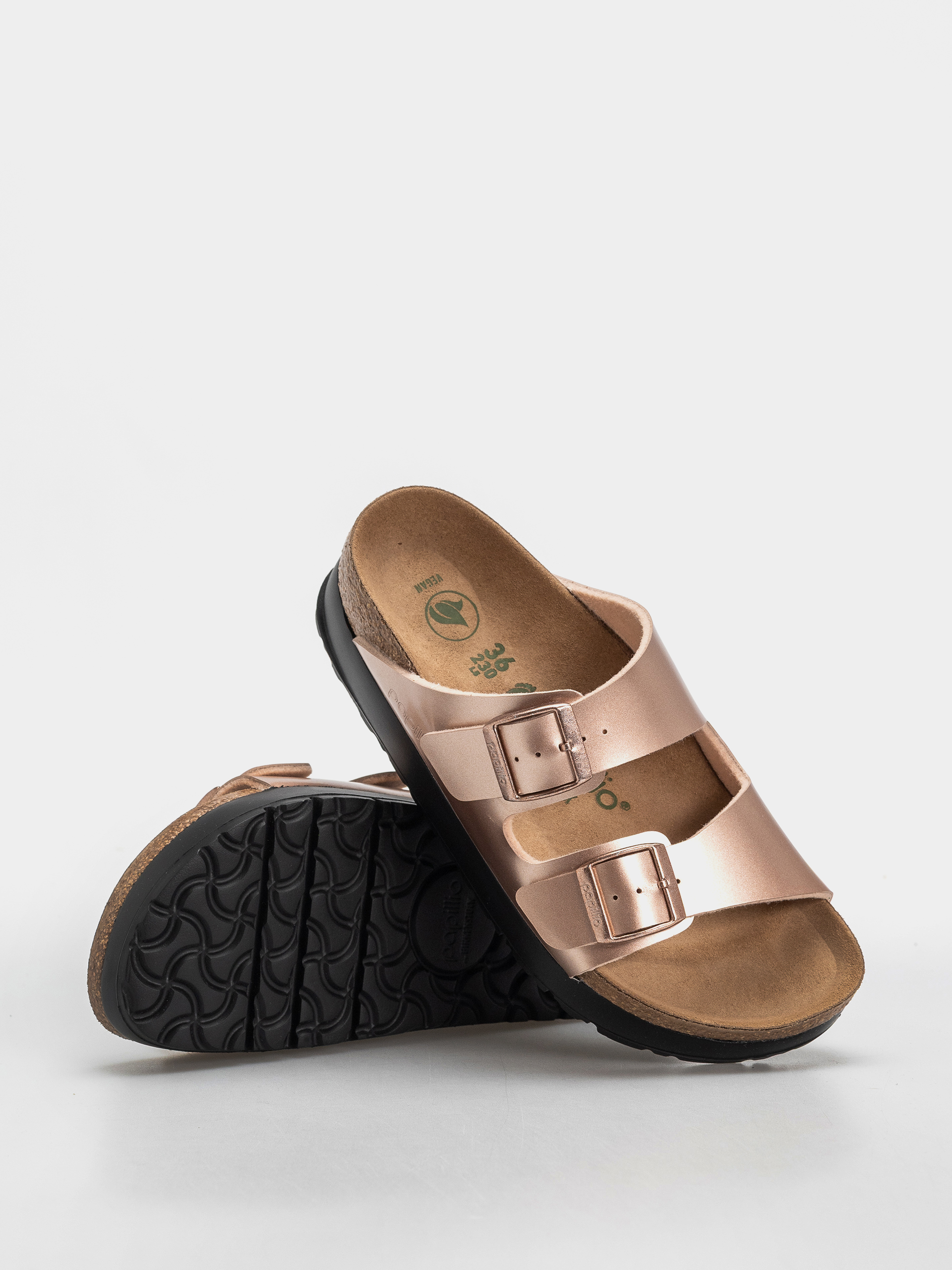 Шльопанці Birkenstock Arizona Flex Platform Birko Flor Narrow Wmn (electric metallic copper)