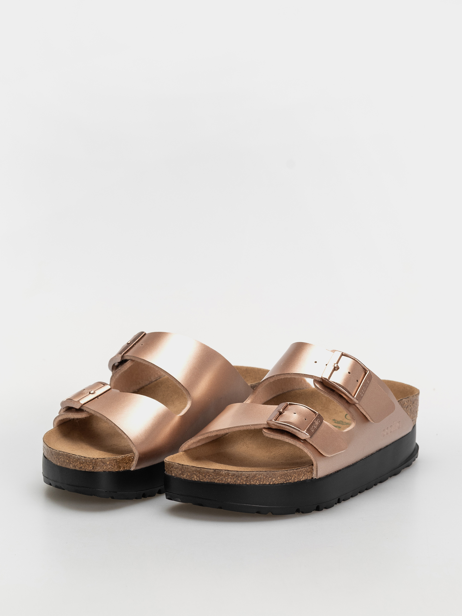 Шльопанці Birkenstock Arizona Flex Platform Birko Flor Narrow Wmn (electric metallic copper)