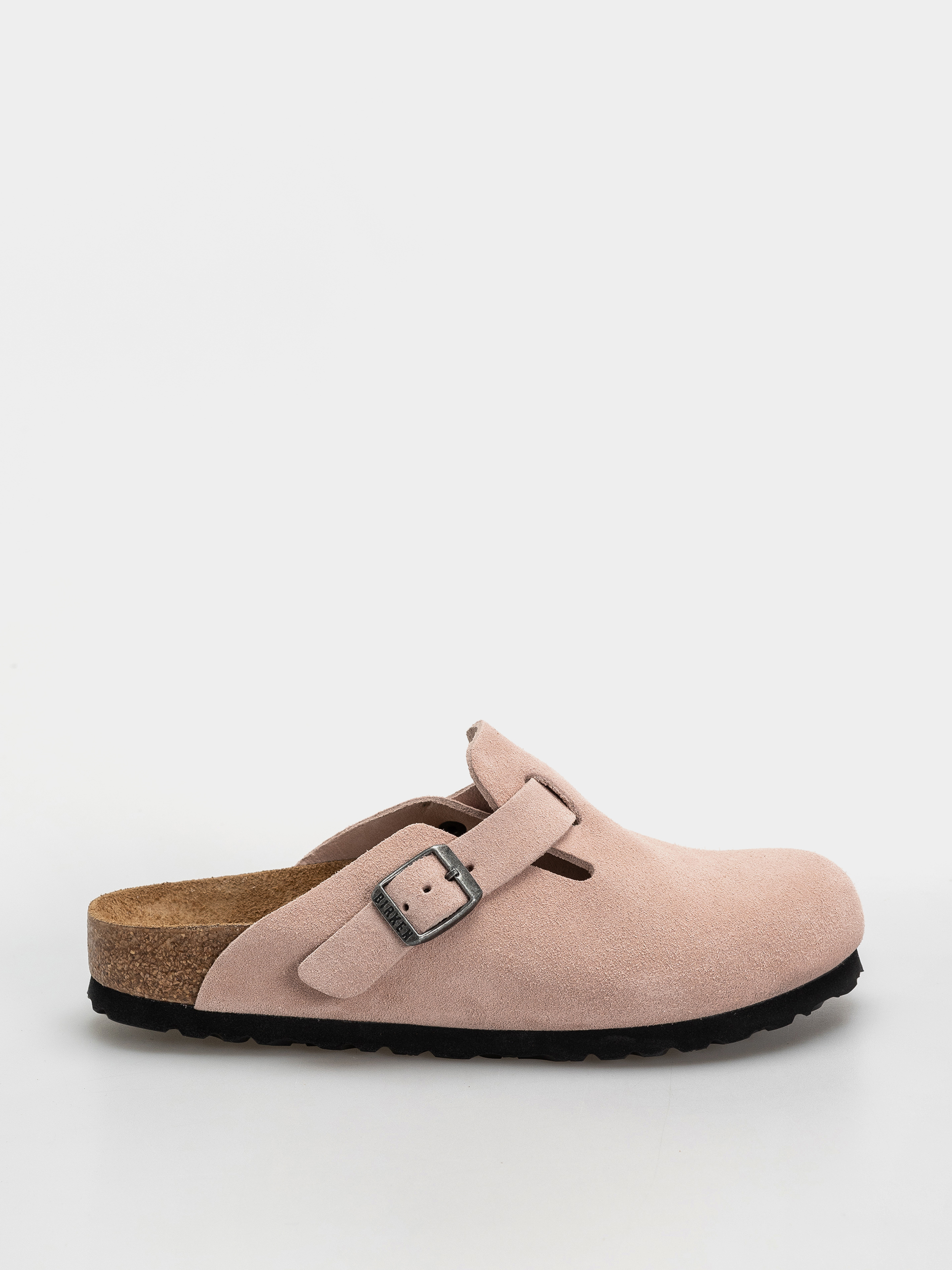 Шльопанці Birkenstock Boston Suede Leather Narrow (pink clay)