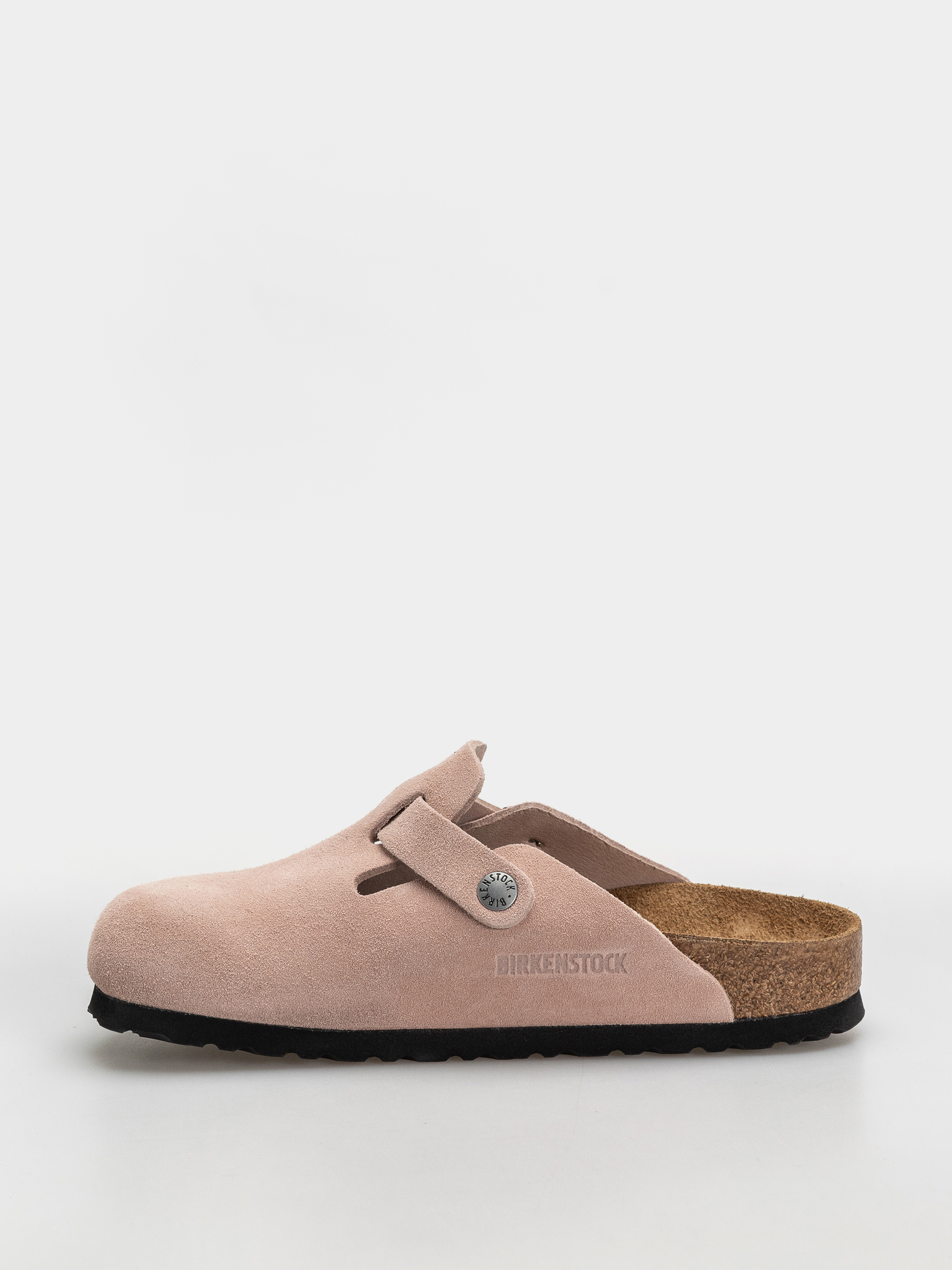 Шльопанці Birkenstock Boston Suede Leather Narrow (pink clay)