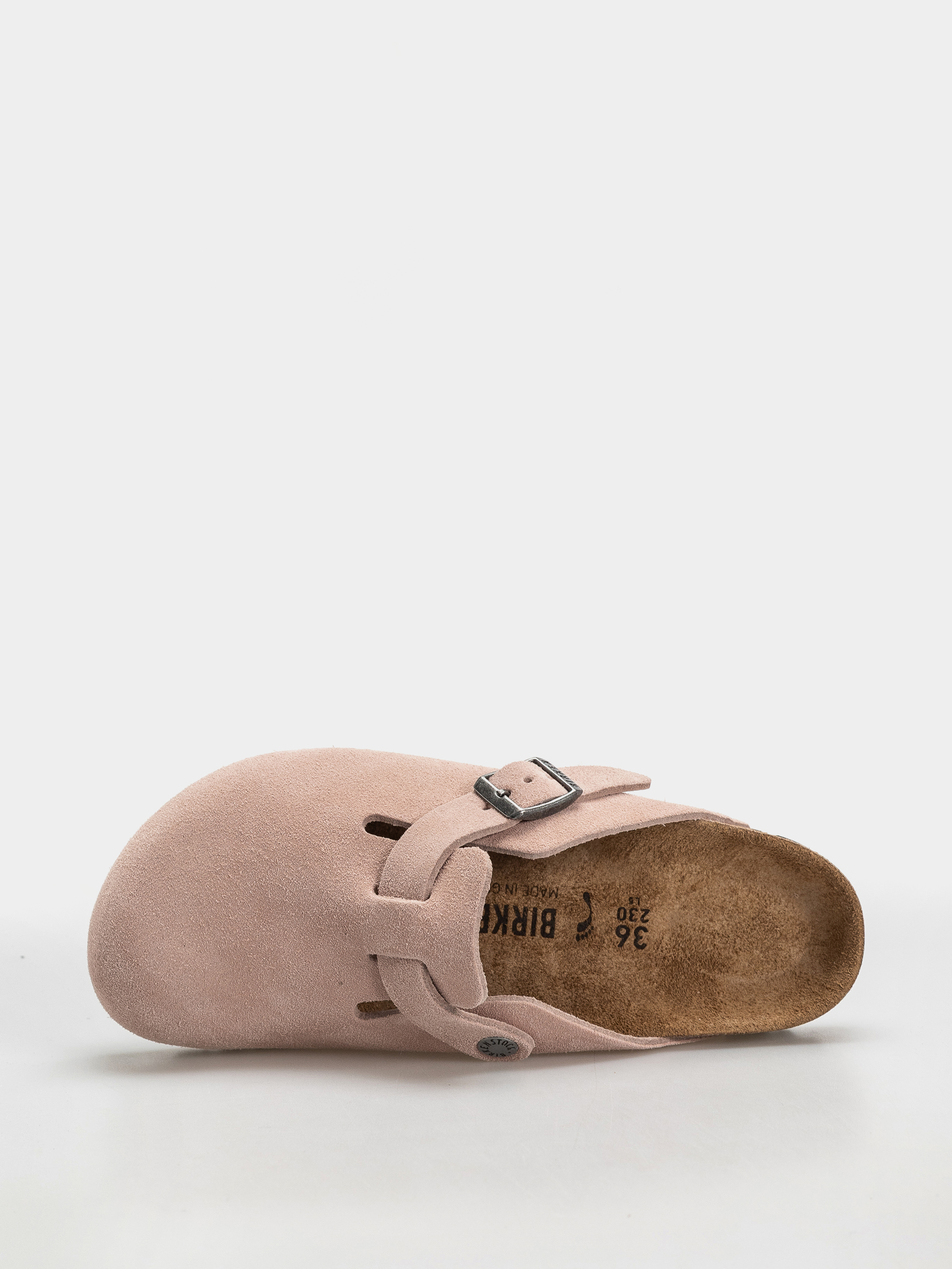 Шльопанці Birkenstock Boston Suede Leather Narrow (pink clay)