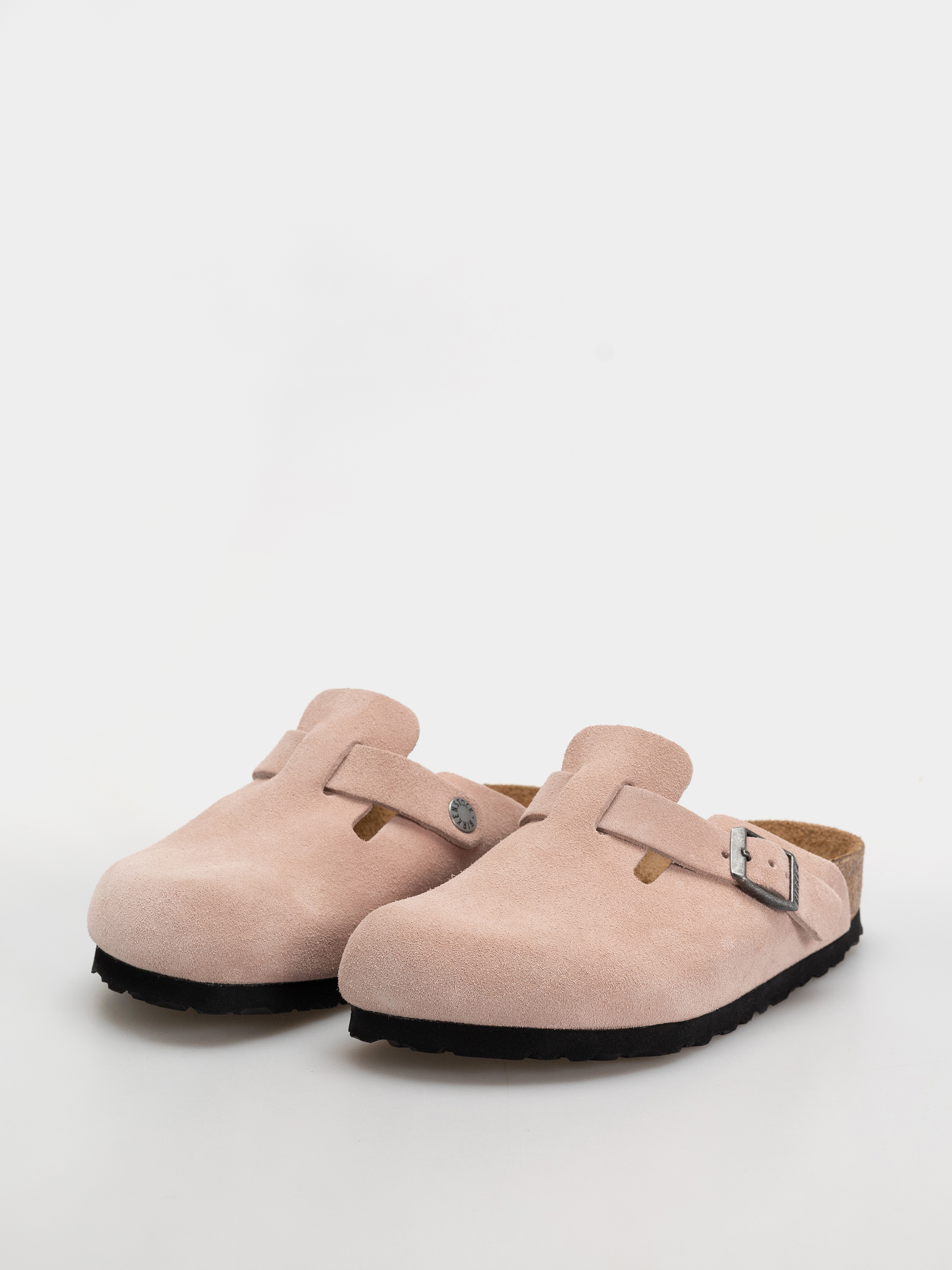 Шльопанці Birkenstock Boston Suede Leather Narrow (pink clay)