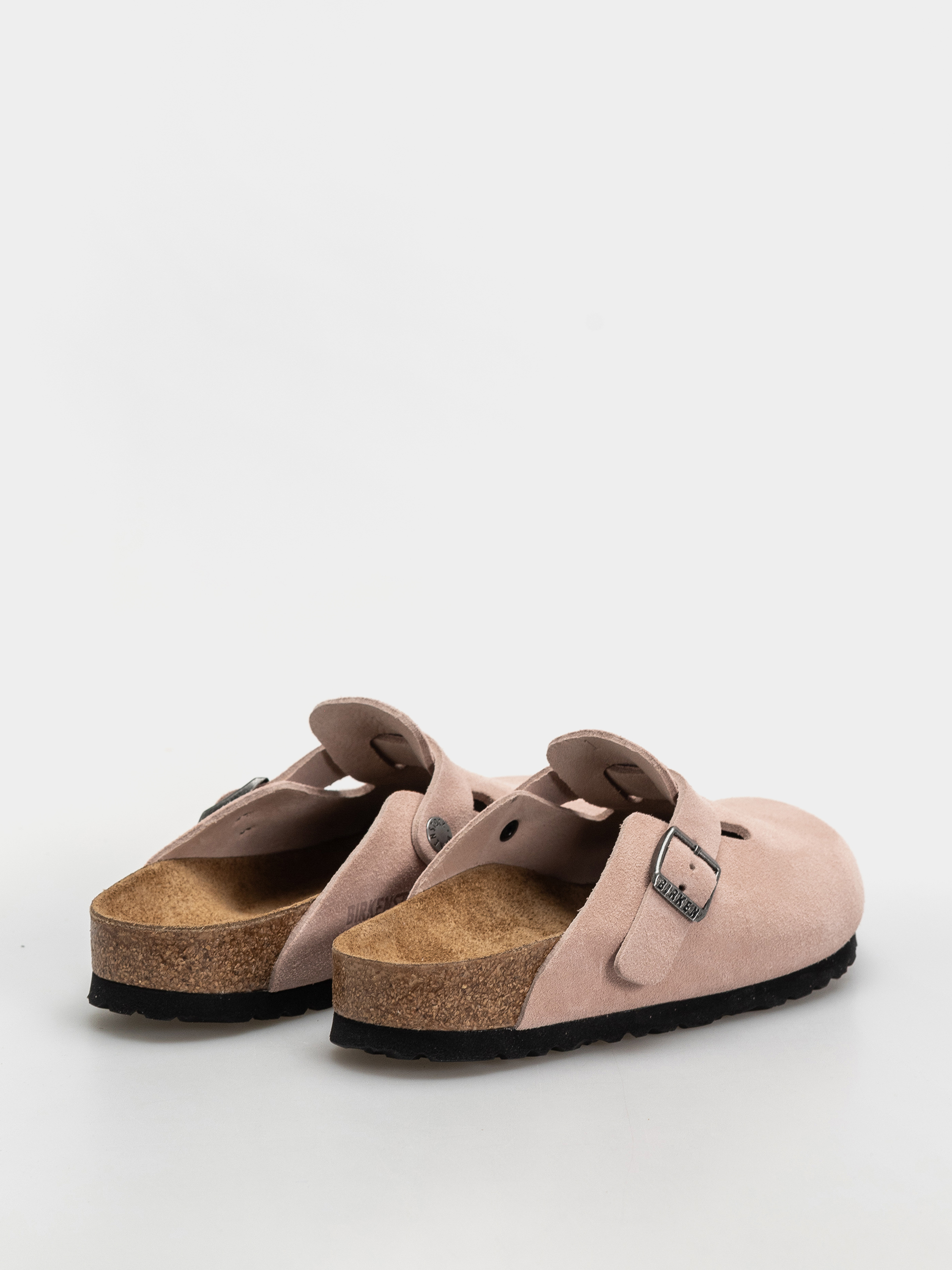 Шльопанці Birkenstock Boston Suede Leather Narrow (pink clay)
