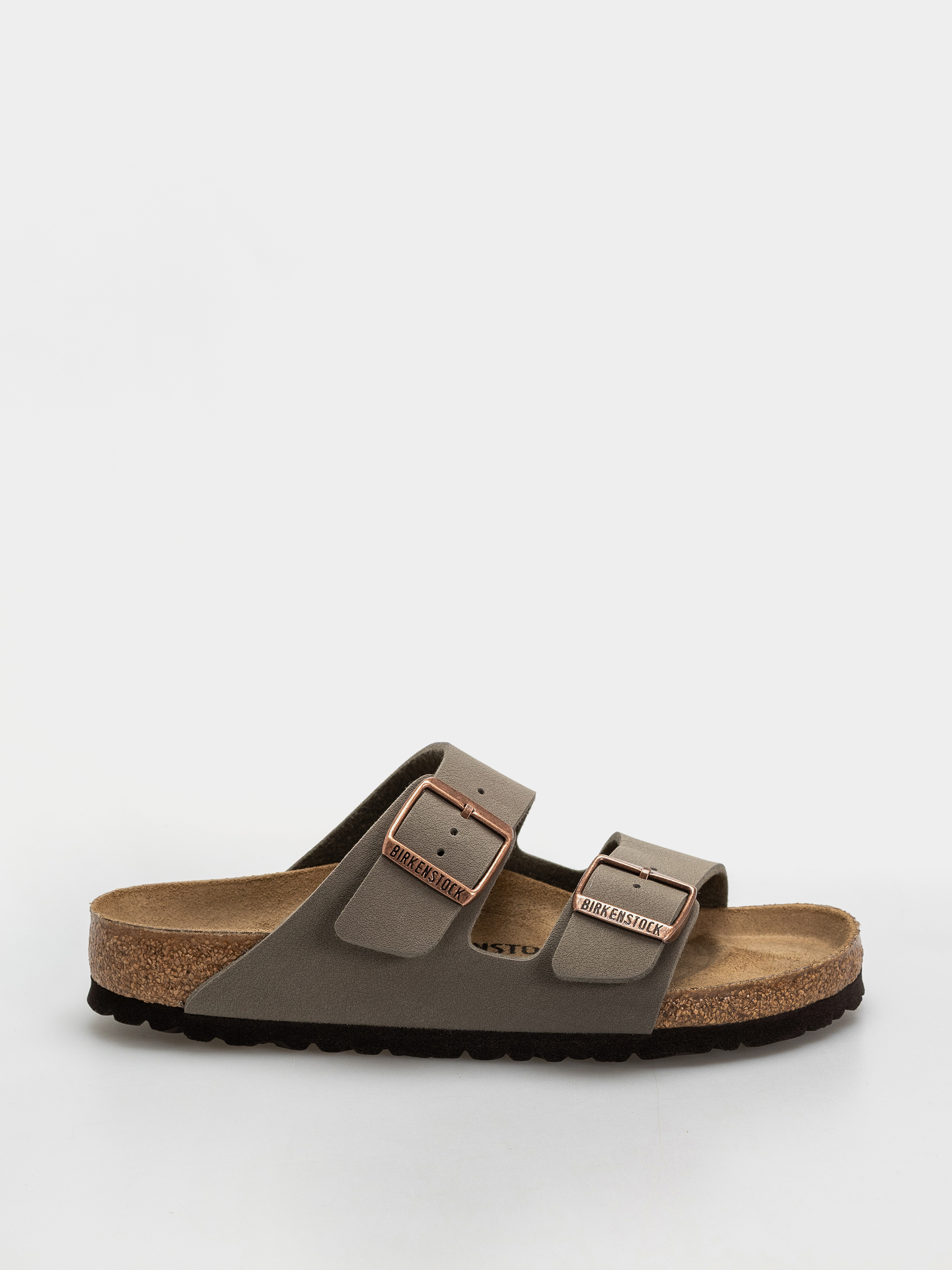 Шльопанці Birkenstock Arizona Natural Leather Regular - сірий