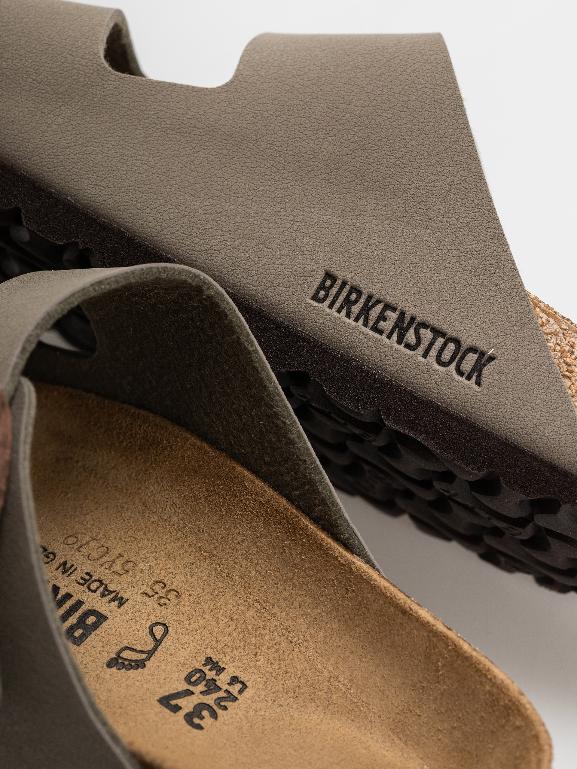Шльопанці Birkenstock Arizona Birkibuc Regular (stone)