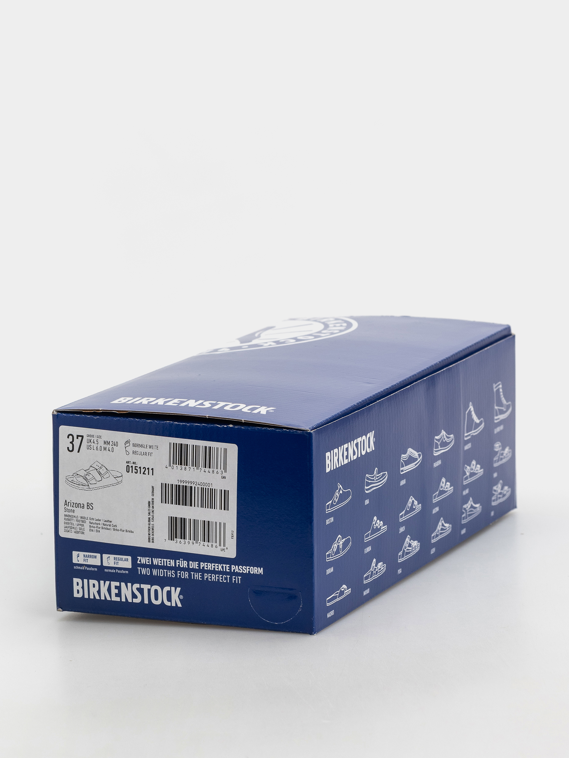 Шльопанці Birkenstock Arizona Birkibuc Regular (stone)