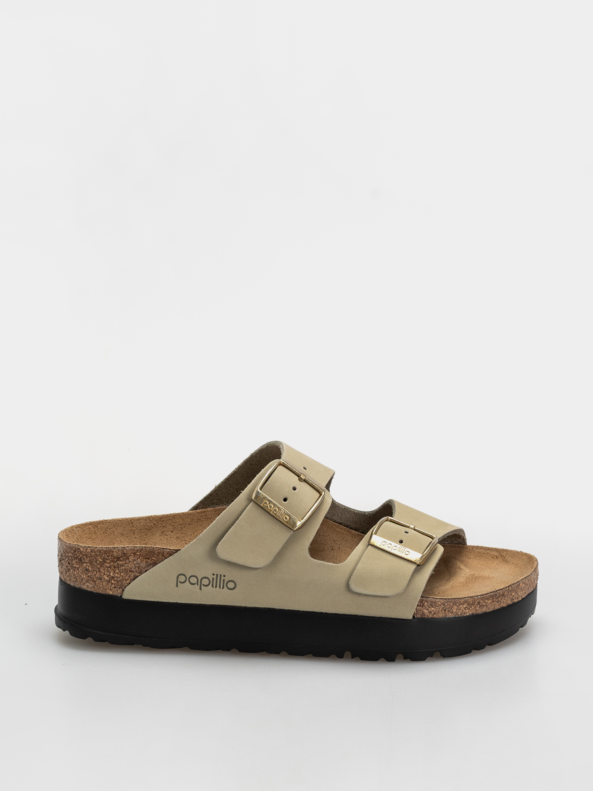 Шльопанці Birkenstock Arizona Flex Platform Nubuck Leather Narrow Wmn