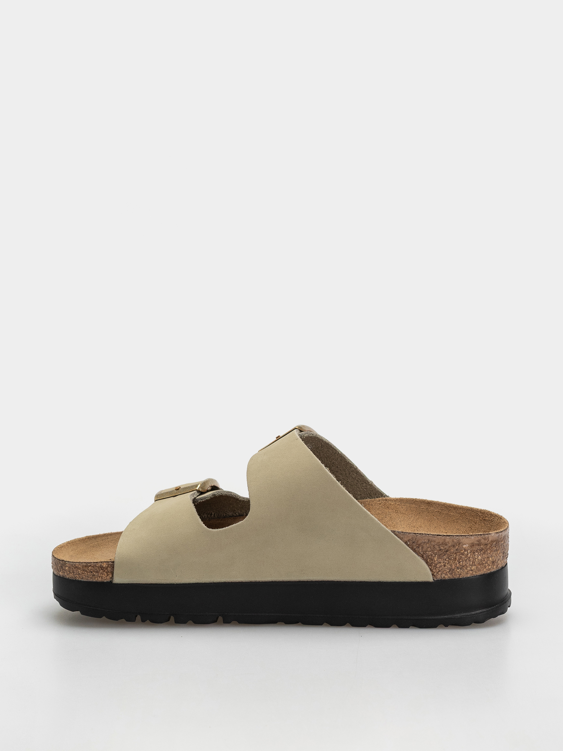 Шльопанці Birkenstock Arizona Flex Platform Nubuck Leather Narrow Wmn (eucalyptus)