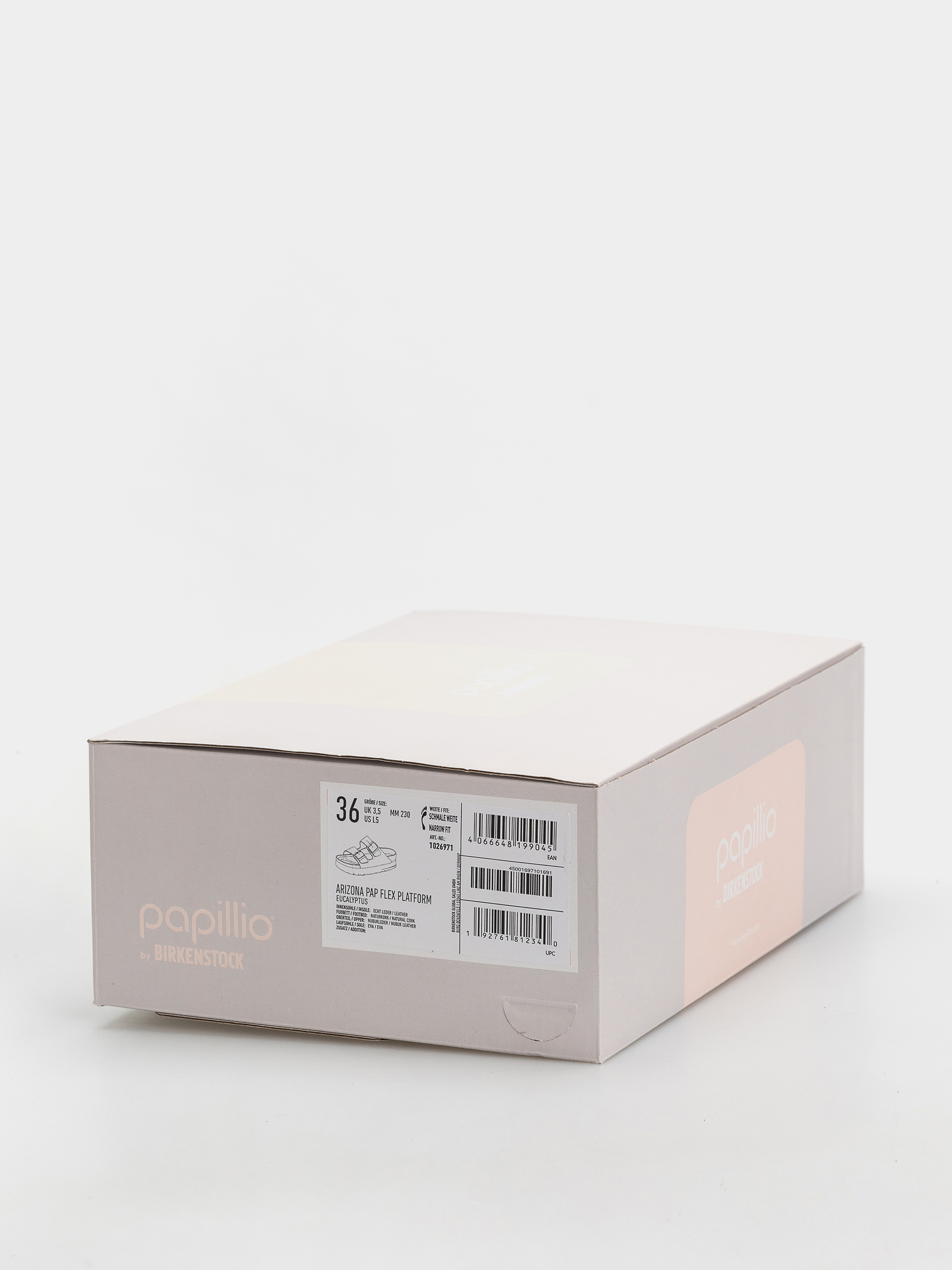 Шльопанці Birkenstock Arizona Flex Platform Nubuck Leather Narrow Wmn (eucalyptus)