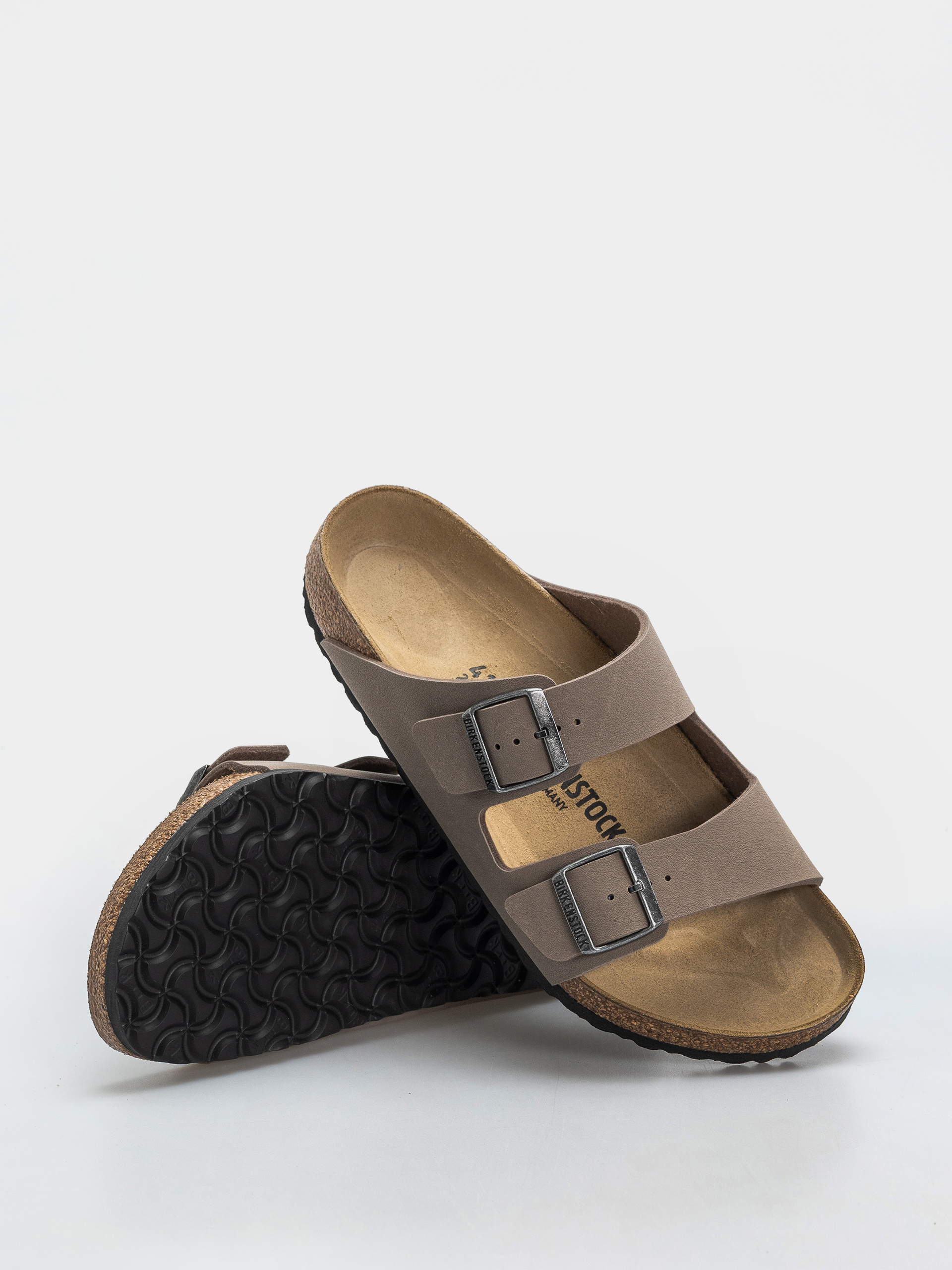 Шльопанці Birkenstock Arizona Birkibuc Regular (gray taupe)