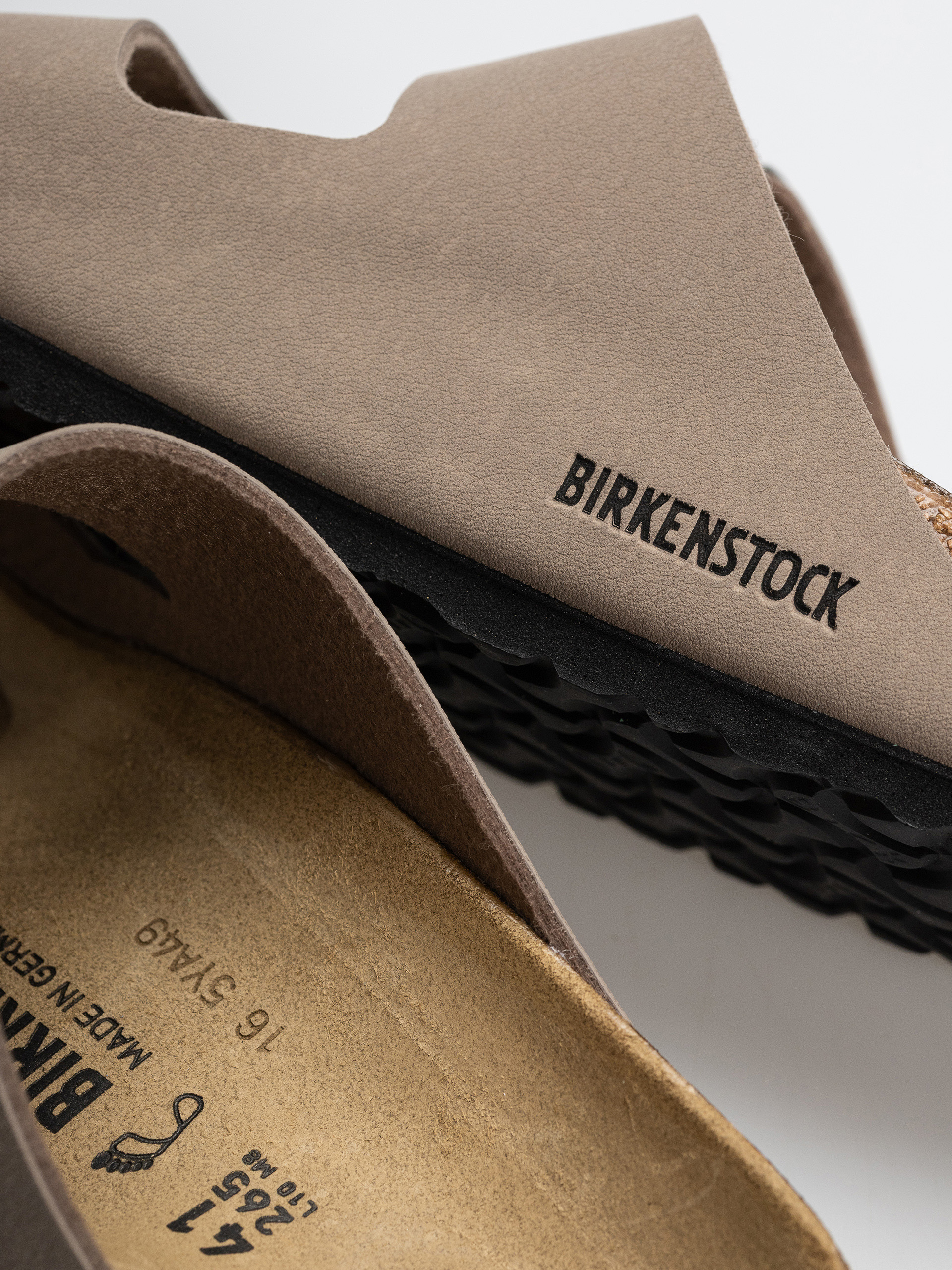 Шльопанці Birkenstock Arizona Birkibuc Regular (gray taupe)