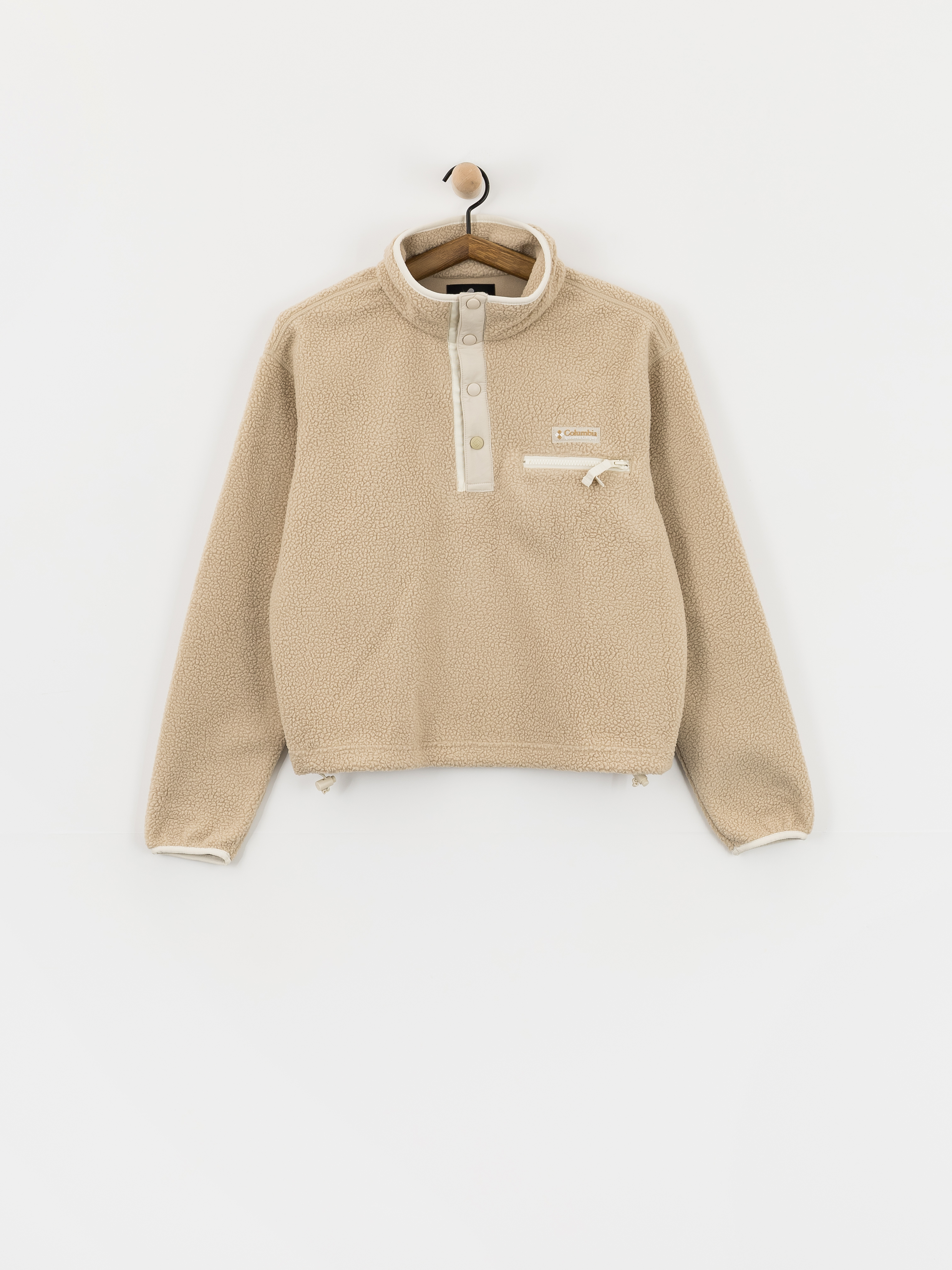 u0424u043bu0456u0441u043eu0432u0438u0439 u0441u0432u0435u0442u0440 Columbia Helvetia II Cropped Half Snap Wmn (ancient fossil/dark stone/chalk)