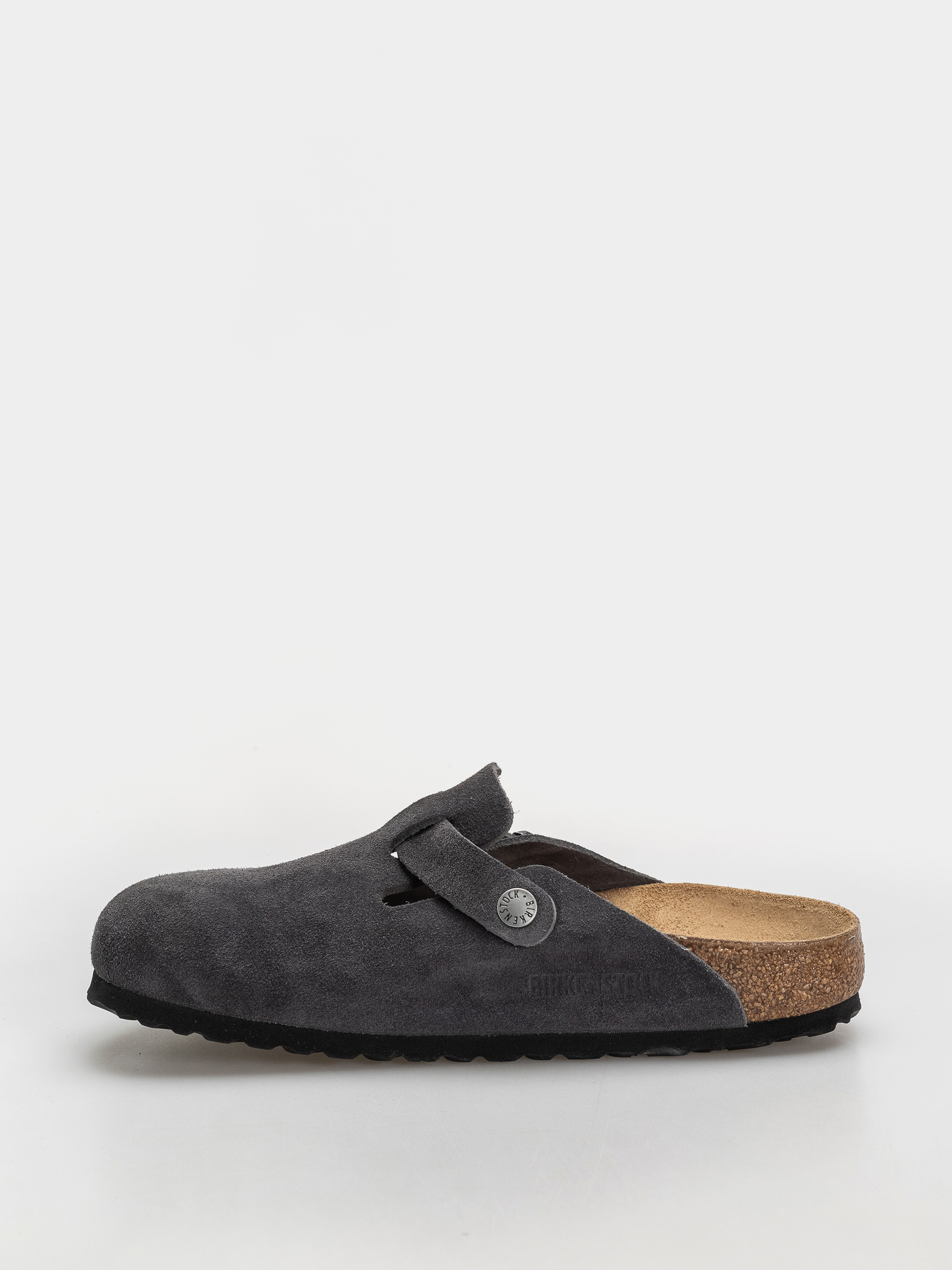 Шльопанці Birkenstock Boston Suede Leather Narrow (charcoal)