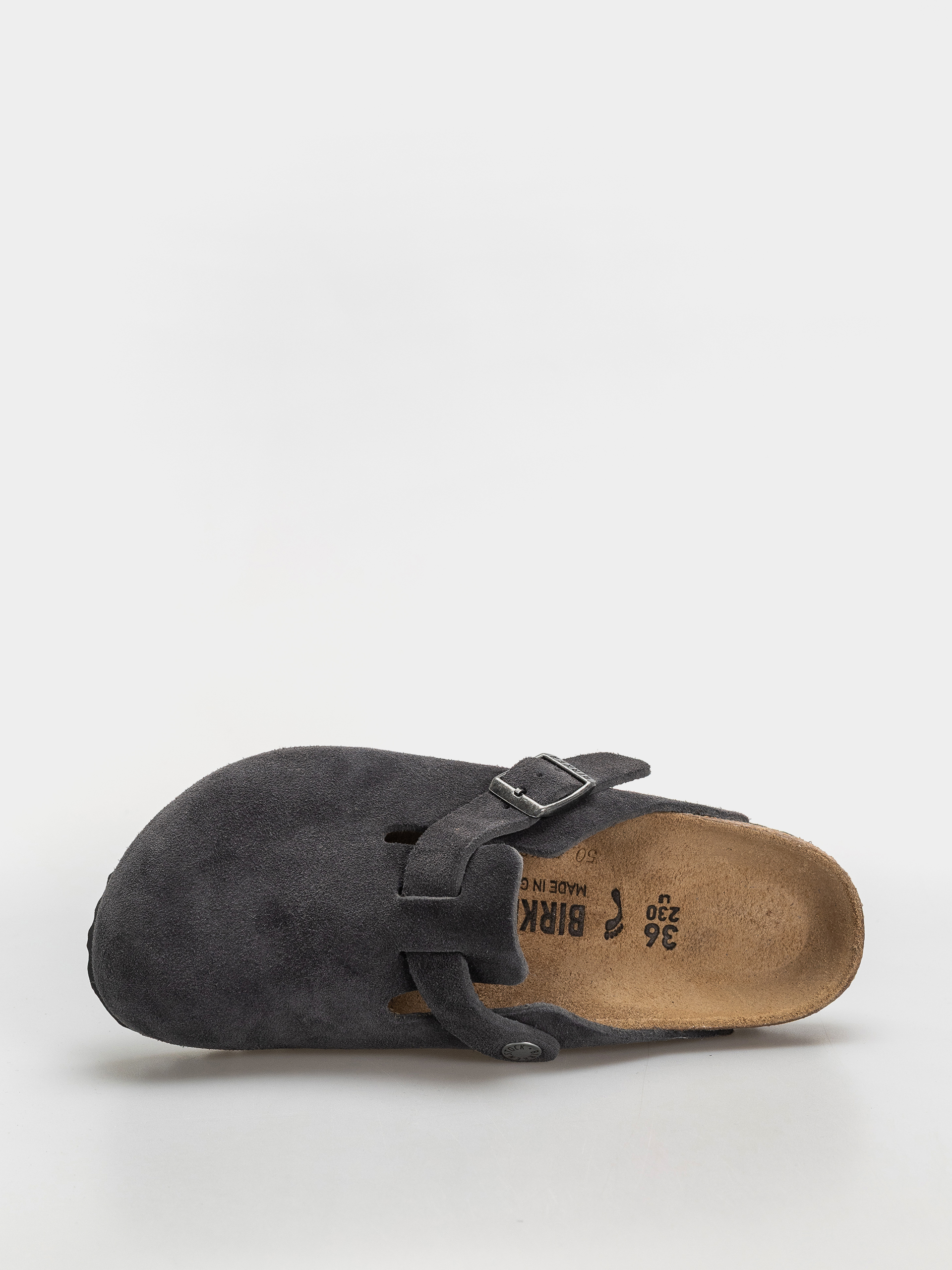 Шльопанці Birkenstock Boston Suede Leather Narrow (charcoal)