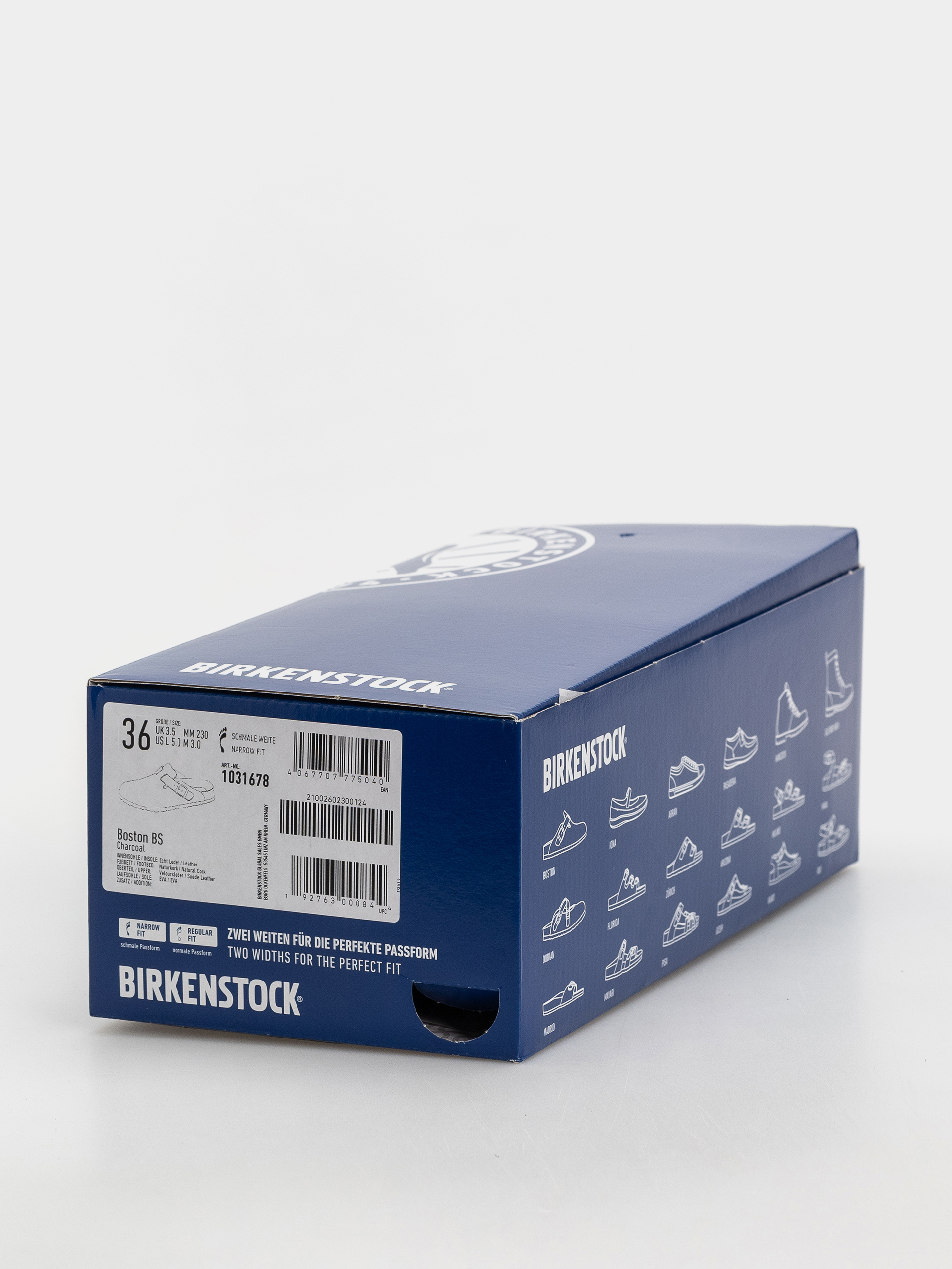 Шльопанці Birkenstock Boston Suede Leather Narrow (charcoal)