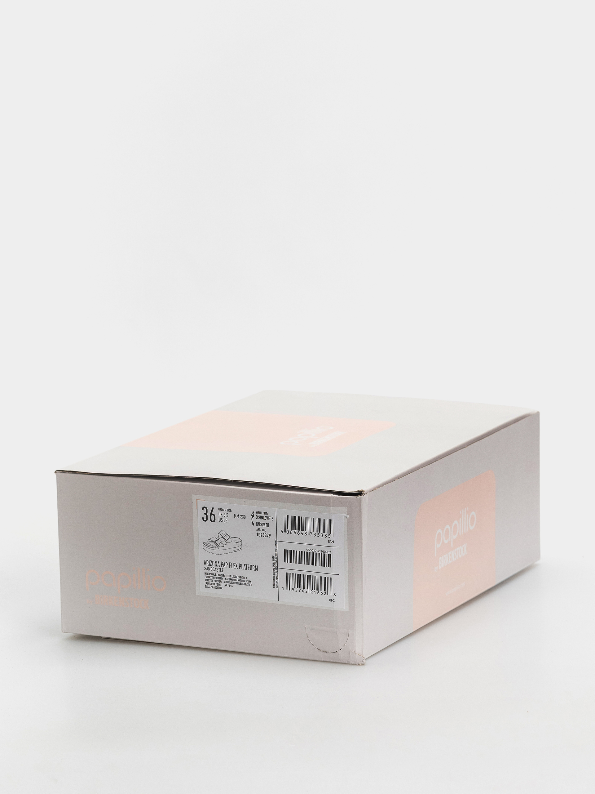 Шльопанці Birkenstock Arizona Flex Platform Nubuck Leather Narrow Wmn (sandcastle)