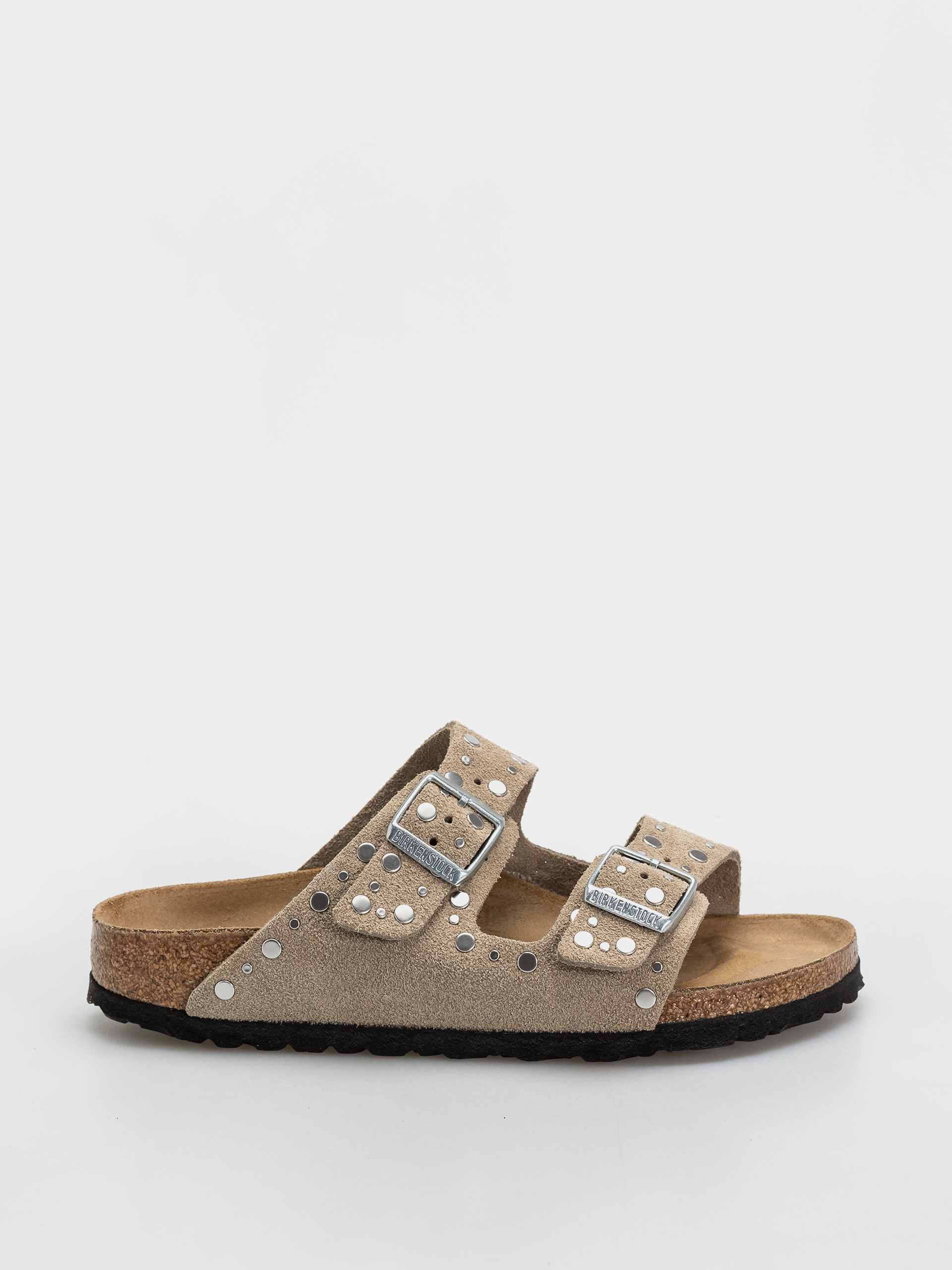 Шльопанці Birkenstock Arizona Rivets Suede Leather Narrow Wmn (taupe)