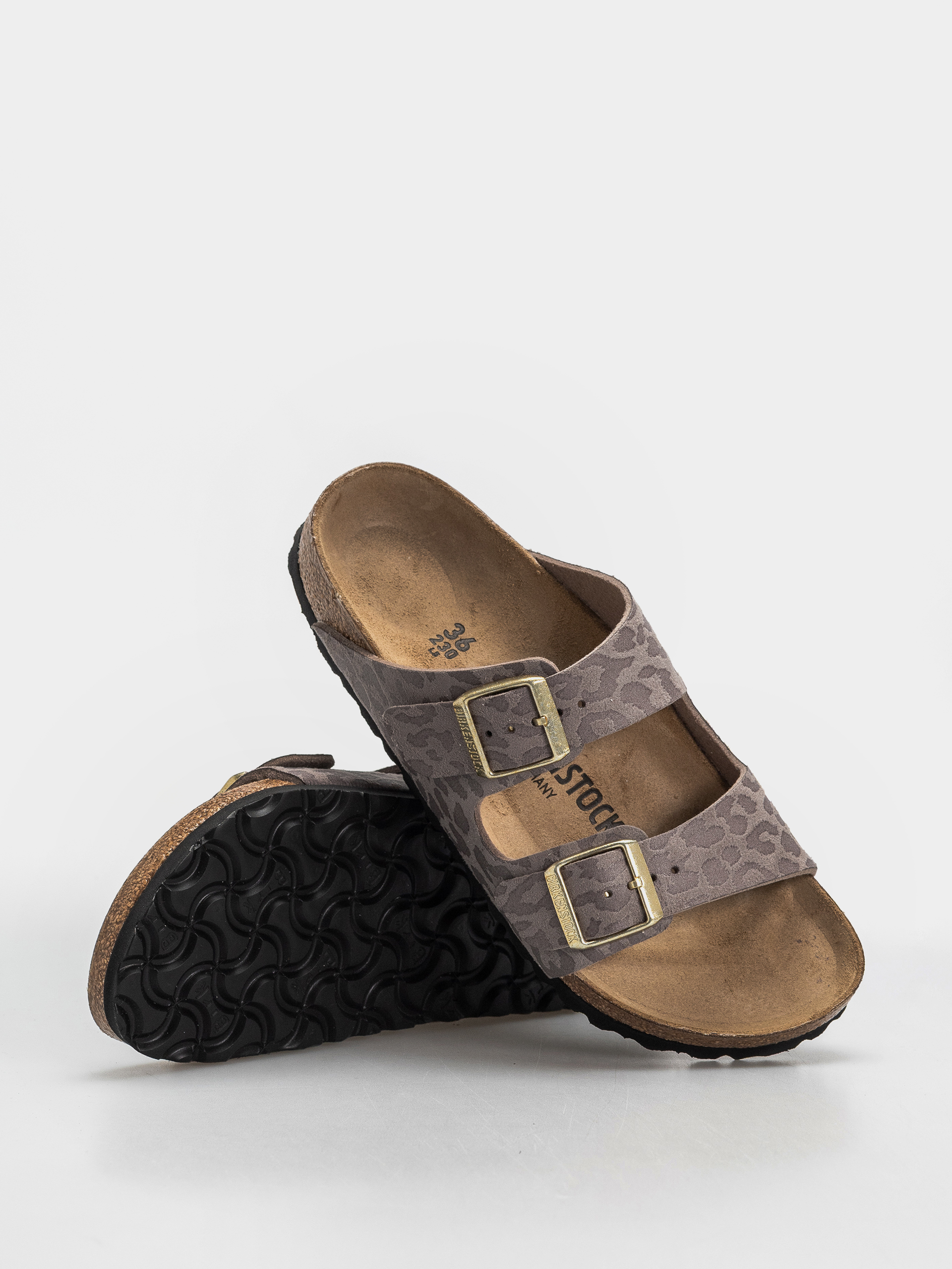 Шльопанці Birkenstock Arizona Synthetics Narrow Wmn (syn leo grey taupe)