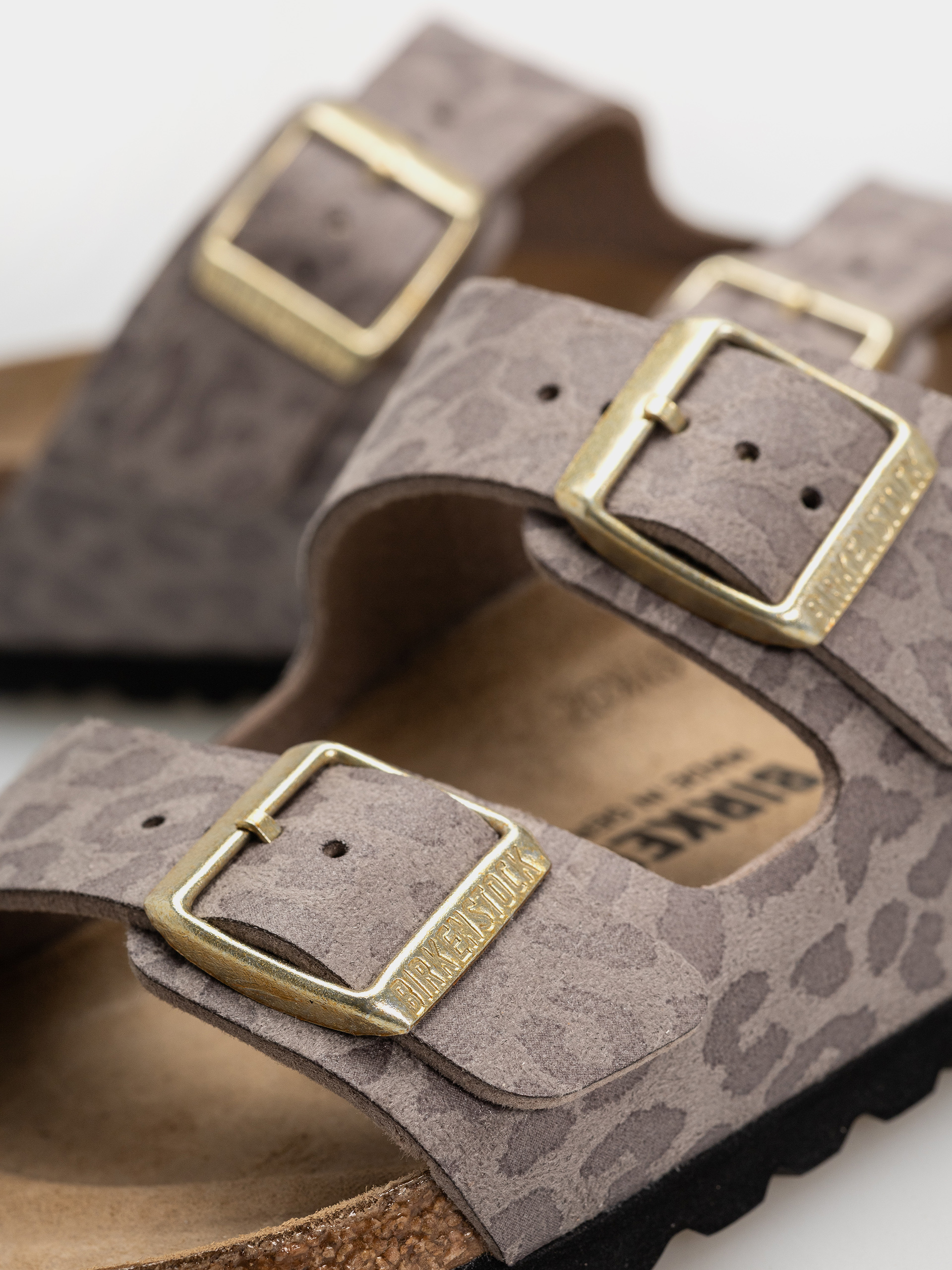 Шльопанці Birkenstock Arizona Synthetics Narrow Wmn (syn leo grey taupe)