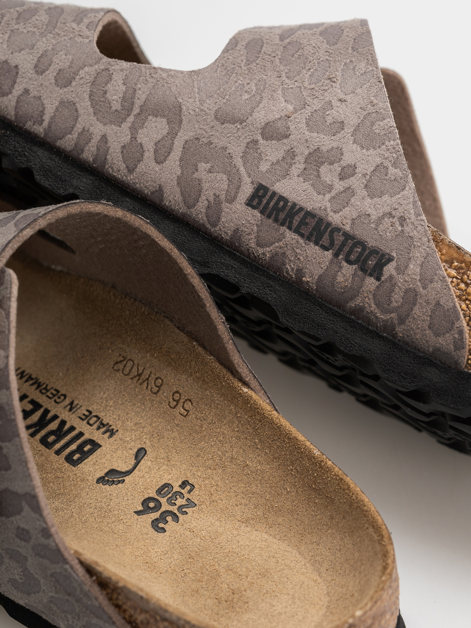 Шльопанці Birkenstock Arizona Synthetics Narrow Wmn (syn leo grey taupe)