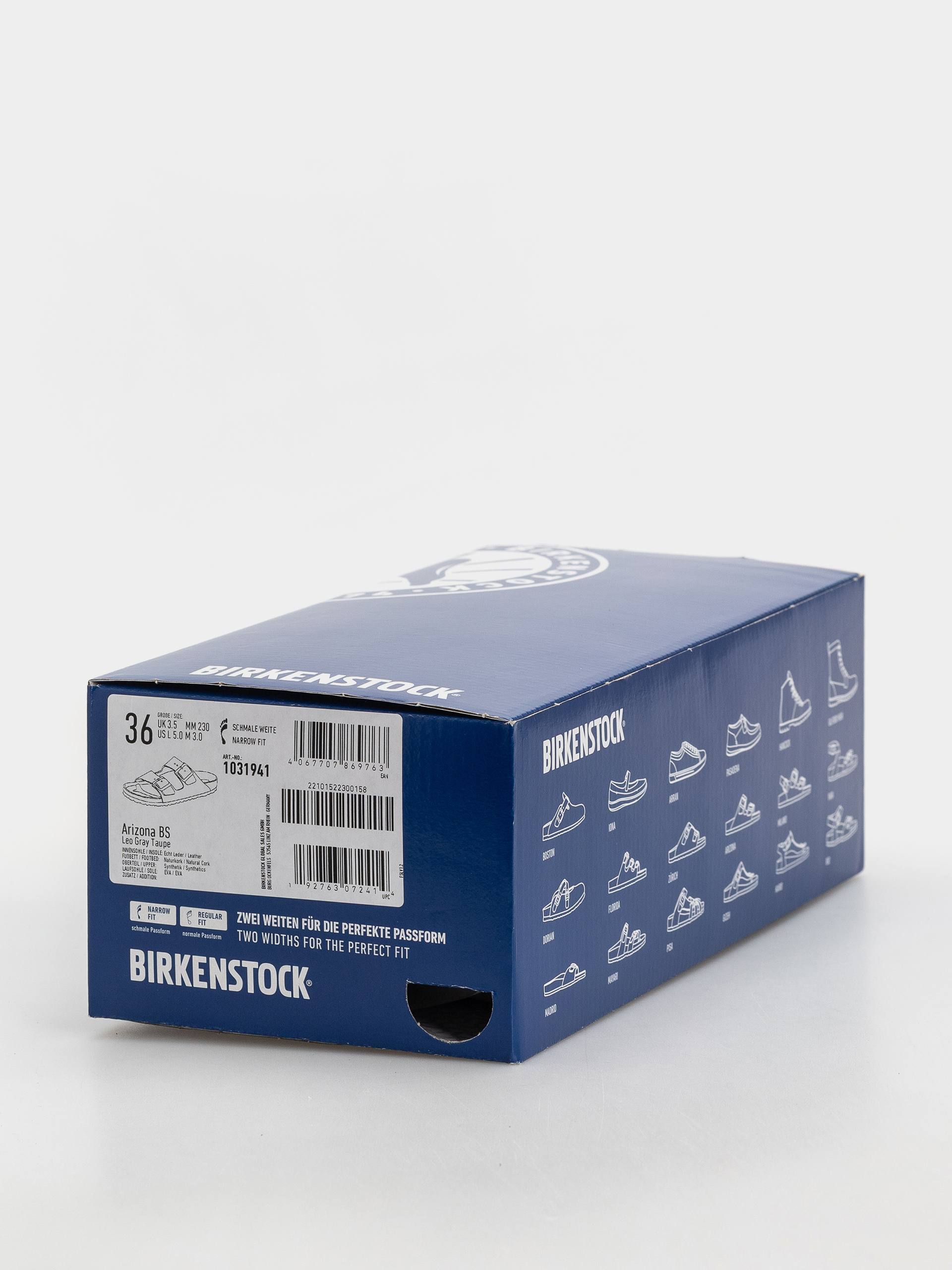 Шльопанці Birkenstock Arizona Synthetics Narrow Wmn (syn leo grey taupe)