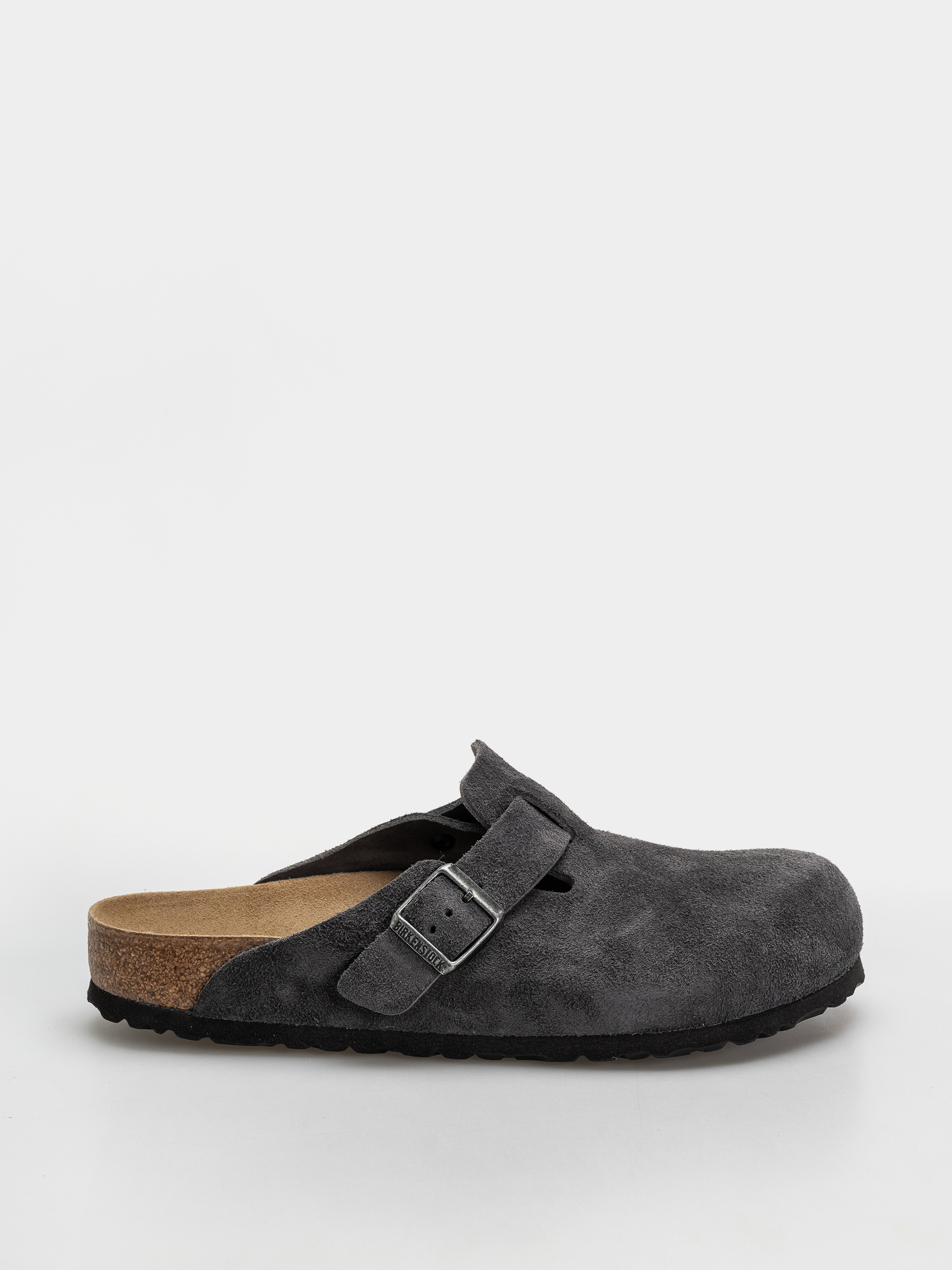 Шльопанці Birkenstock Boston Suede Leather Regular (charcoal)