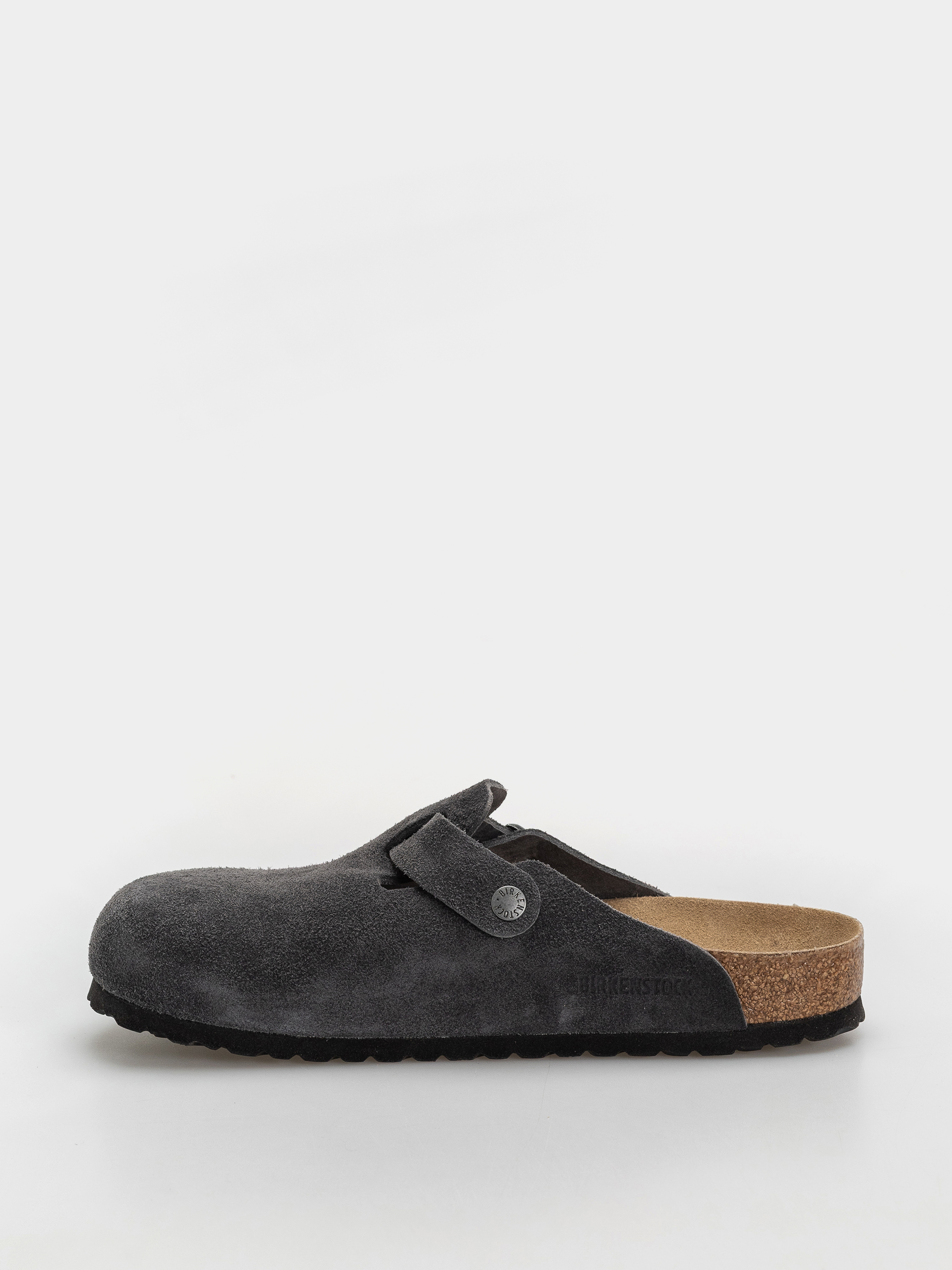 Шльопанці Birkenstock Boston Suede Leather Regular (charcoal)