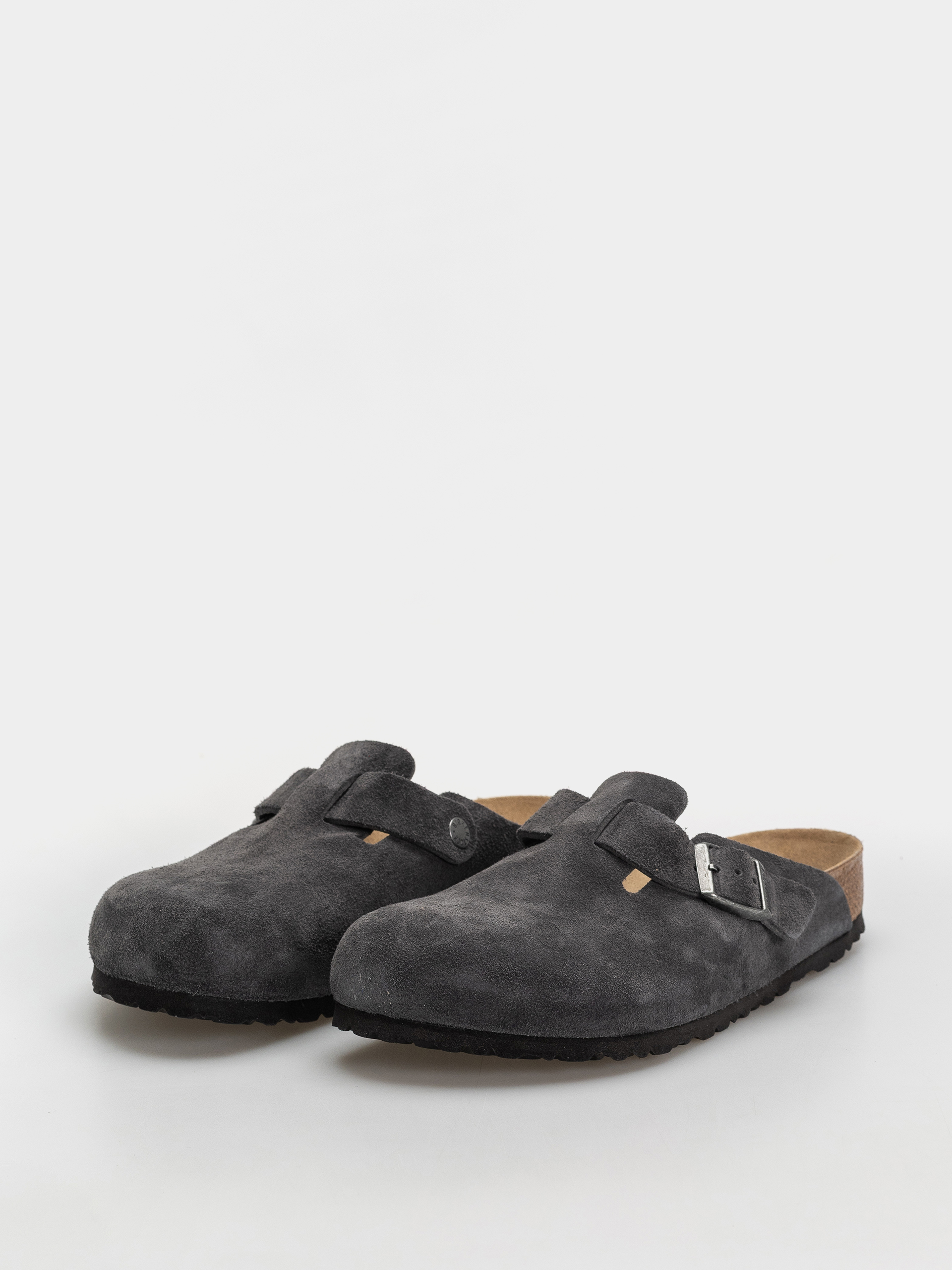 Шльопанці Birkenstock Boston Suede Leather Regular (charcoal)
