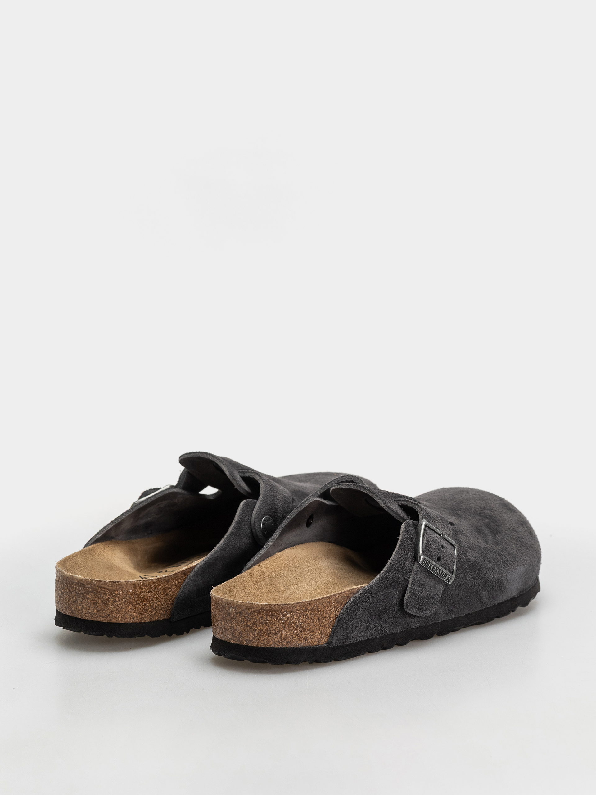 Шльопанці Birkenstock Boston Suede Leather Regular (charcoal)