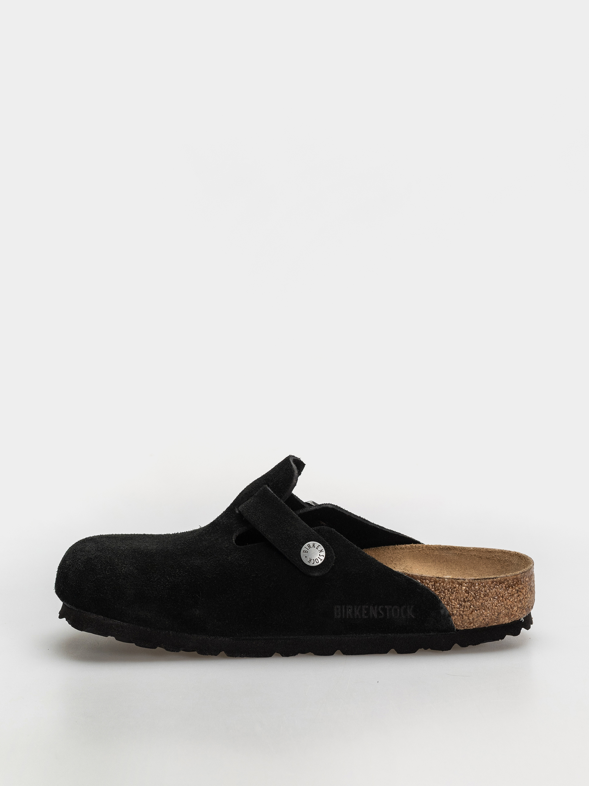 Шльопанці Birkenstock Boston Suede Leather Regular (black)