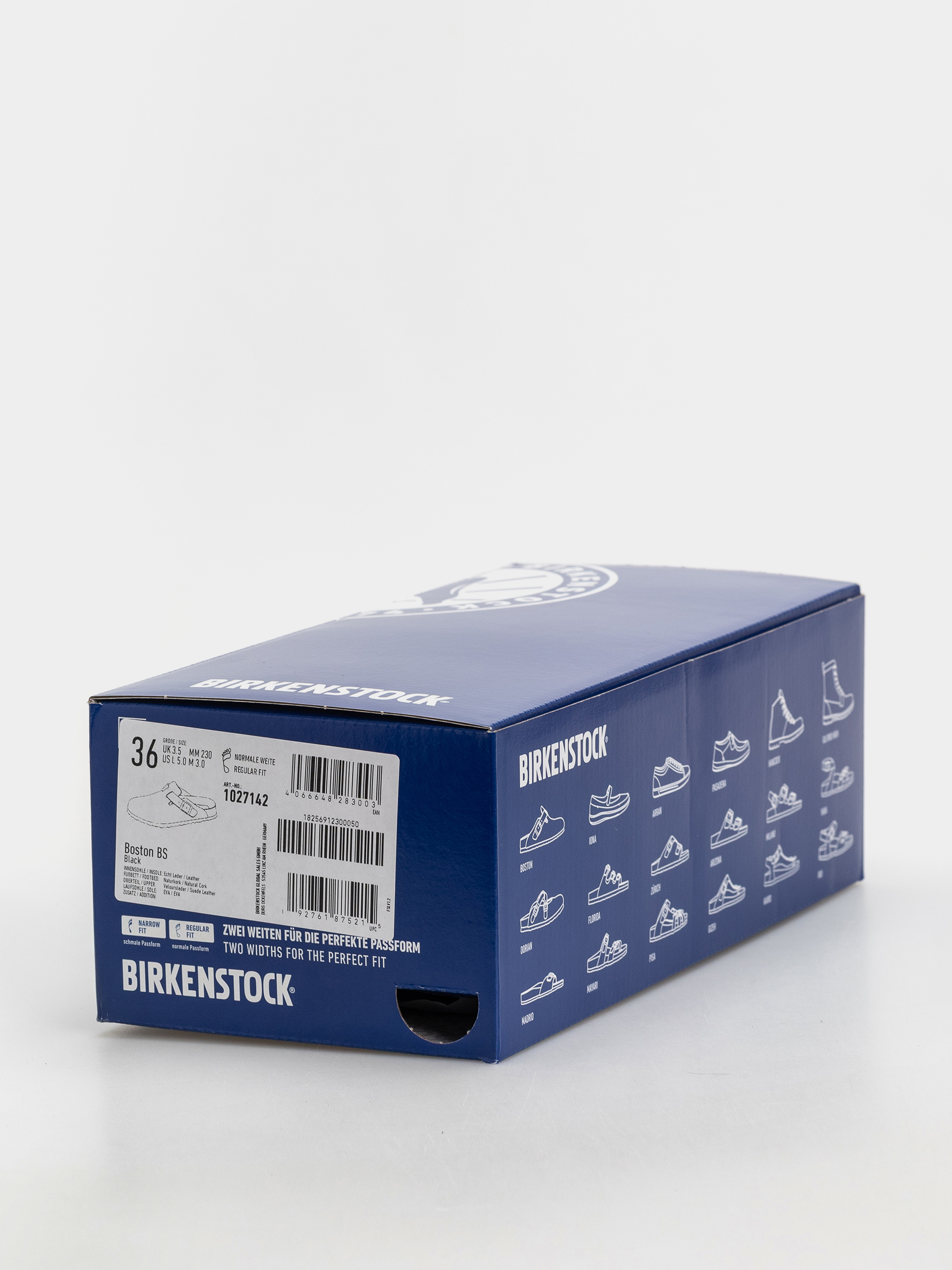 Шльопанці Birkenstock Boston Suede Leather Regular (black)