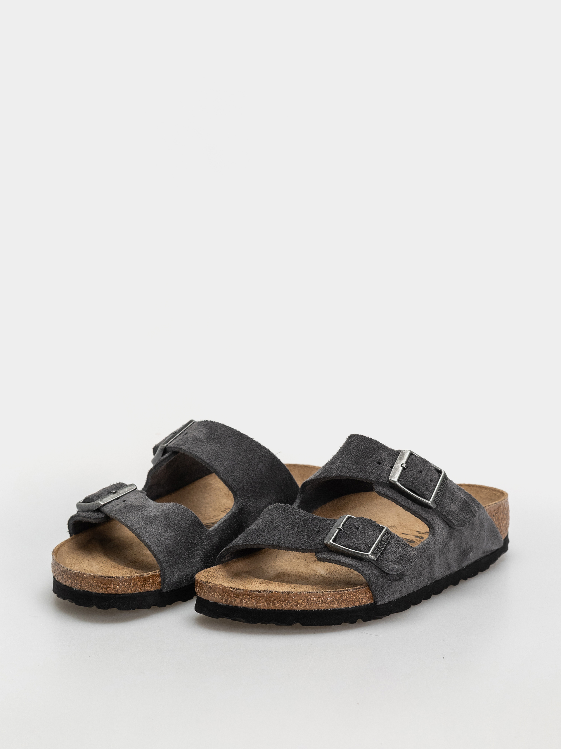 Шльопанці Birkenstock Arizona Suede Leather Narrow (charcoal)