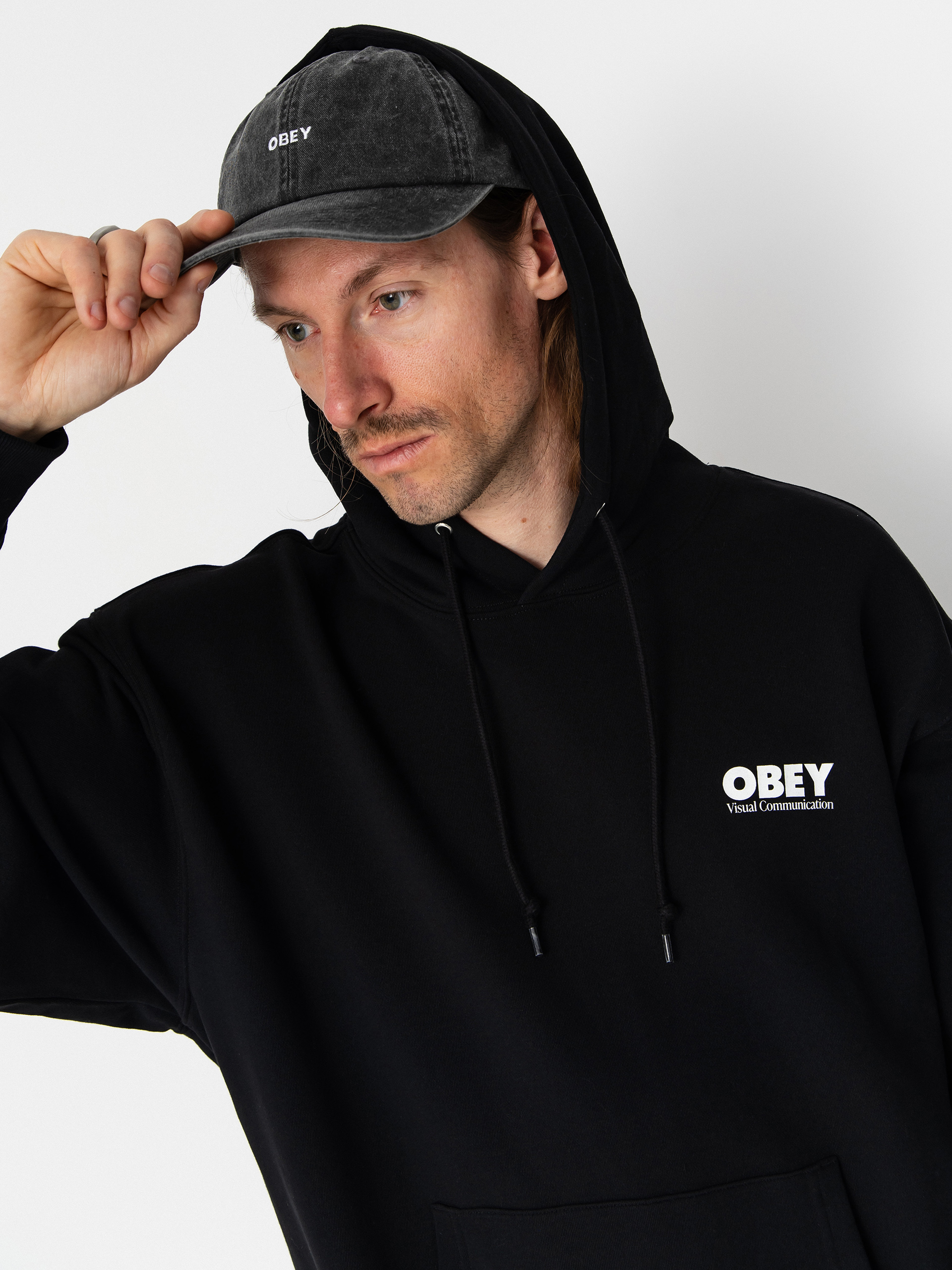 Худі OBEY Global Systems HD (black)