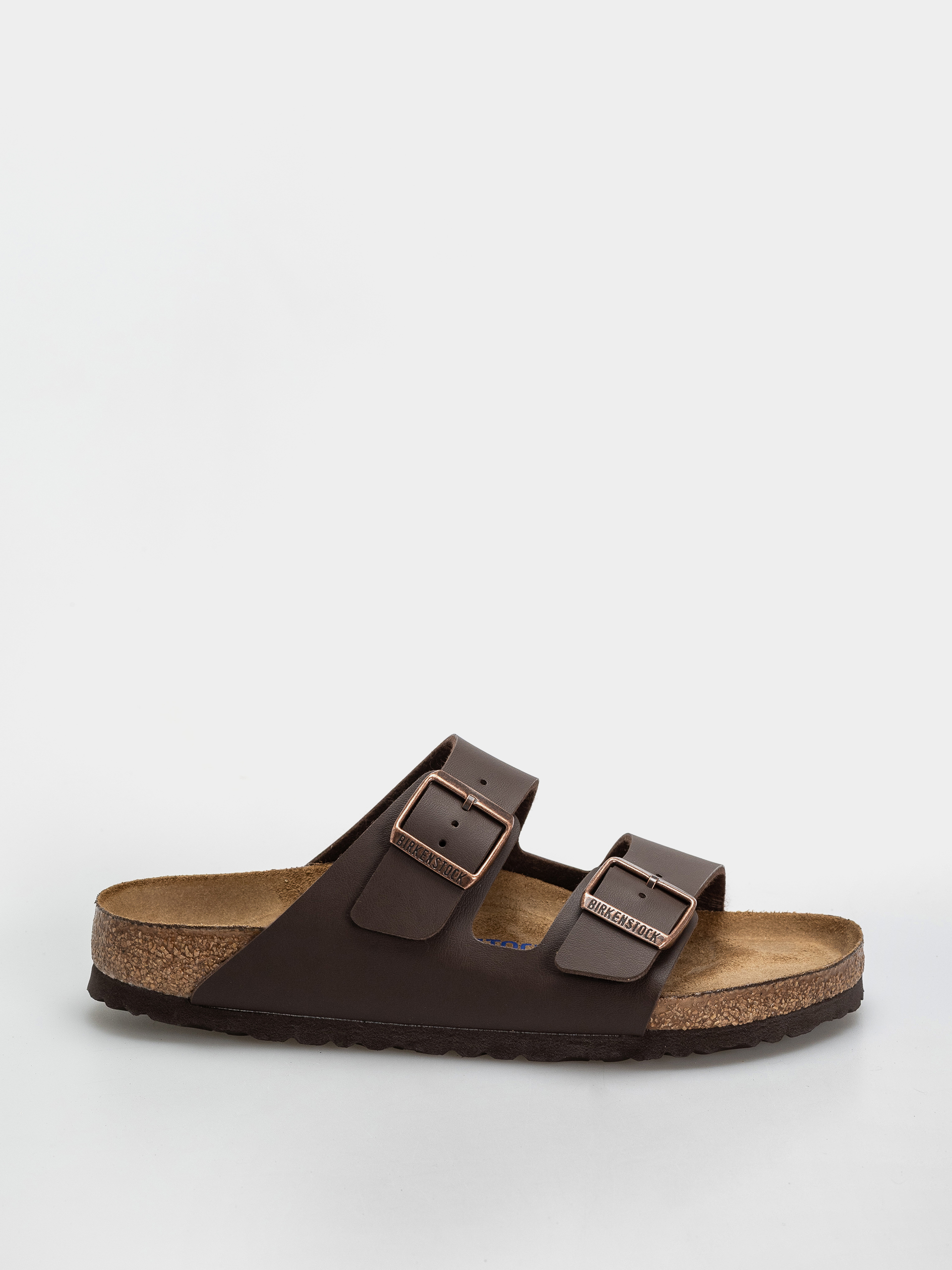 Шльопанці Birkenstock Arizona Soft Footbed Birko Flor Regular (dark brown)