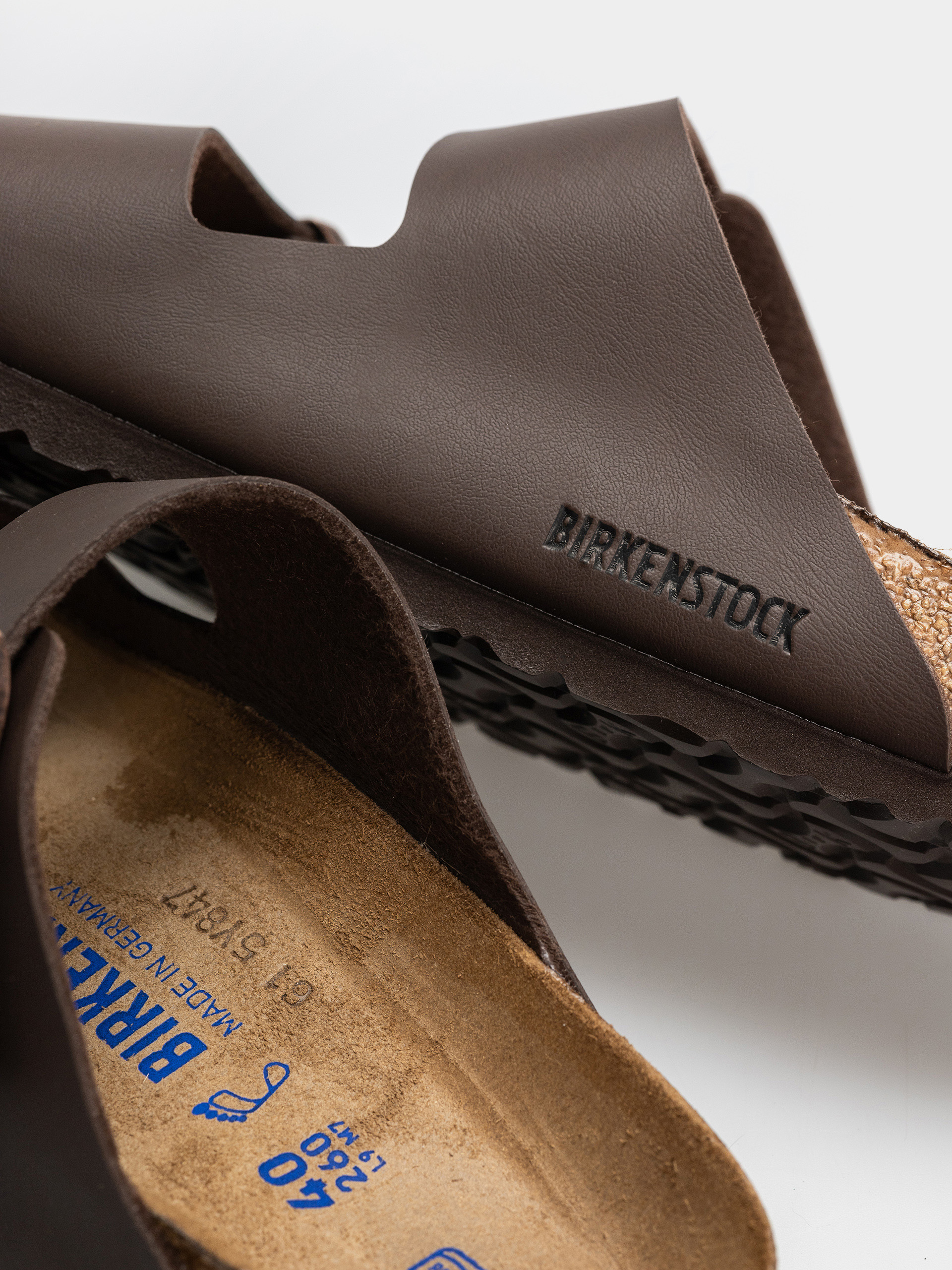 Шльопанці Birkenstock Arizona Soft Footbed Birko Flor Regular (dark brown)