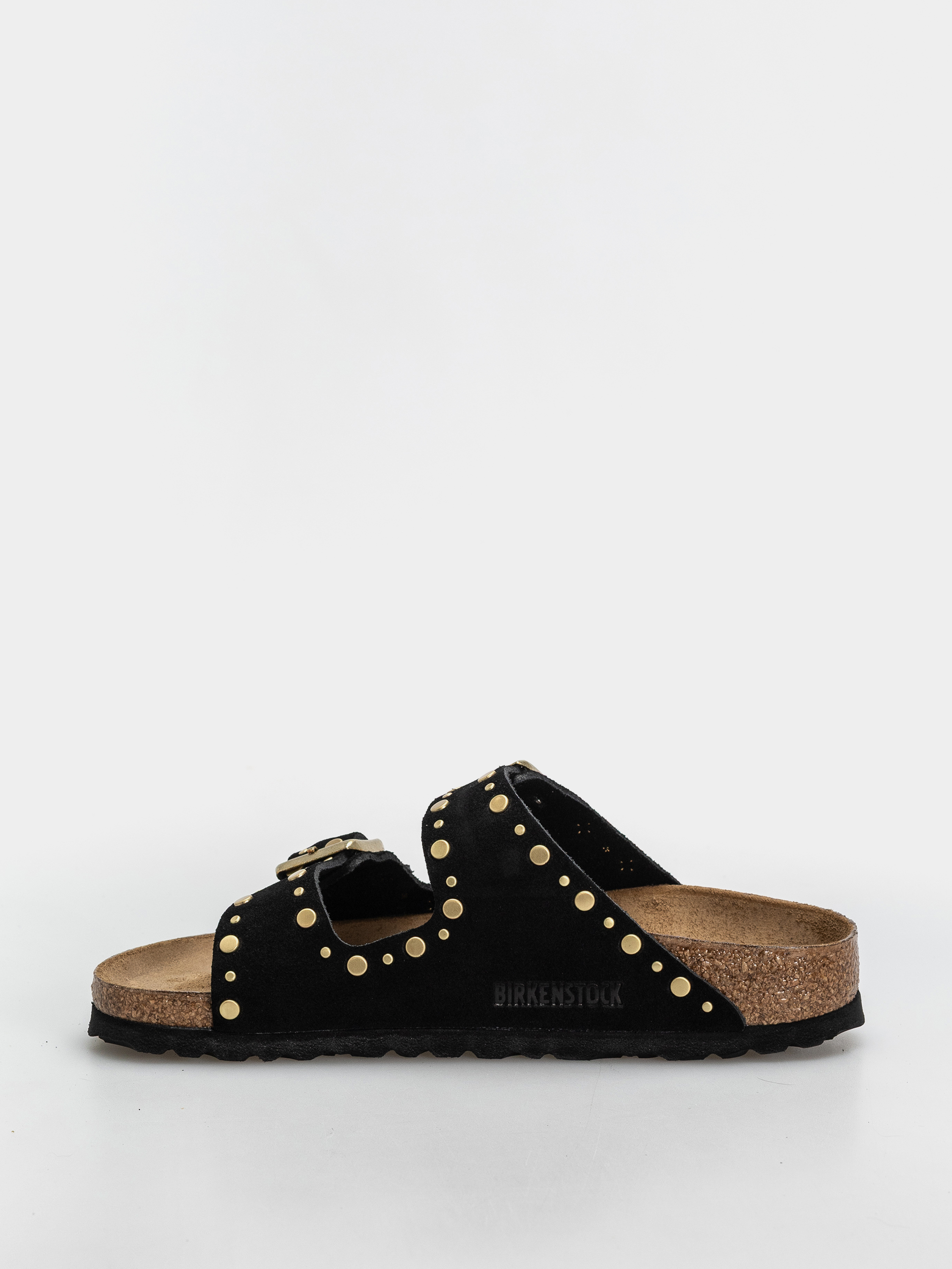 Шльопанці Birkenstock Arizona Rivets Suede Leather Narrow Wmn (black)
