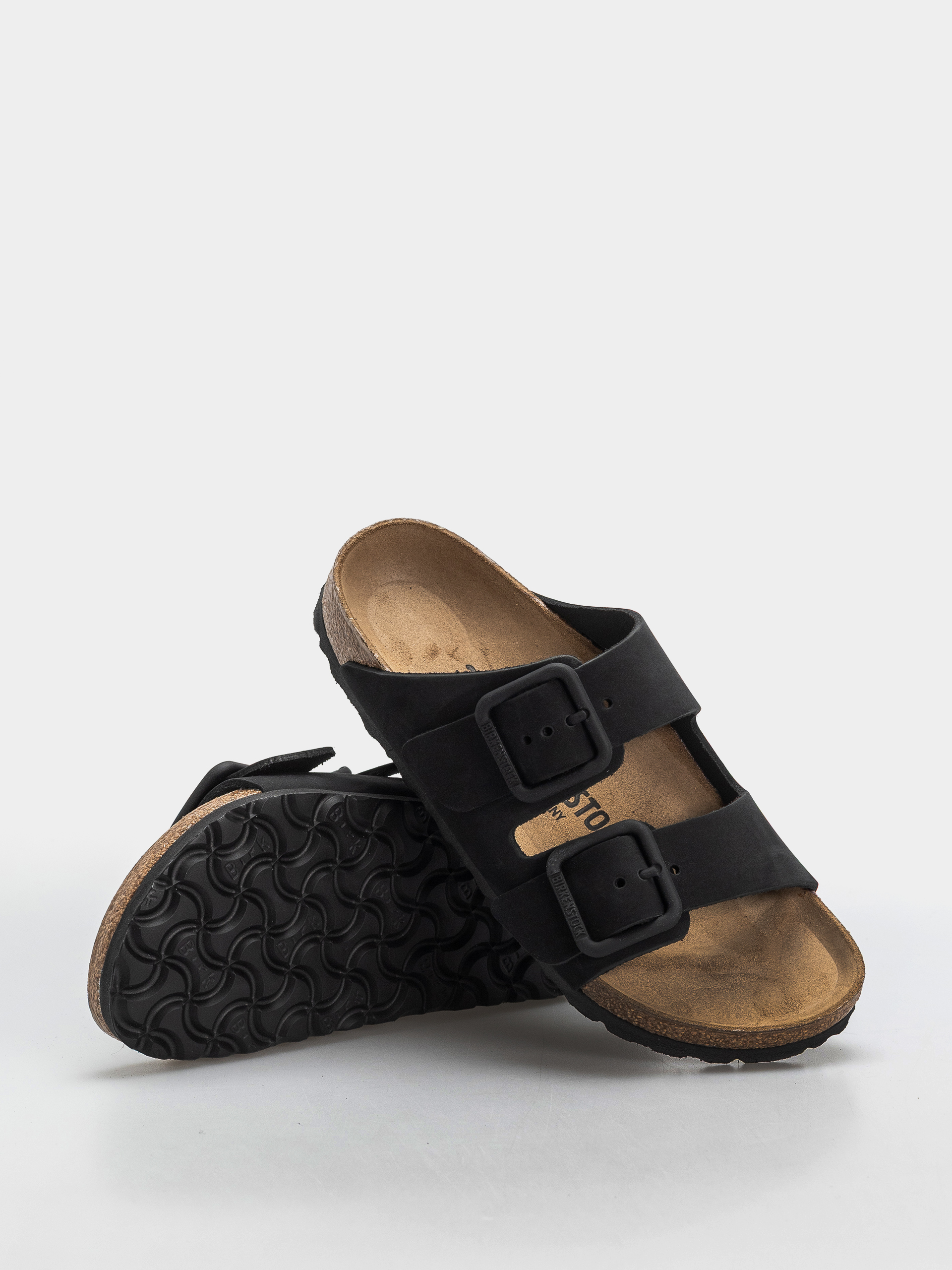 Шльопанці Birkenstock Arizona Wire Buckle Nubuck Leather Narrow (black)
