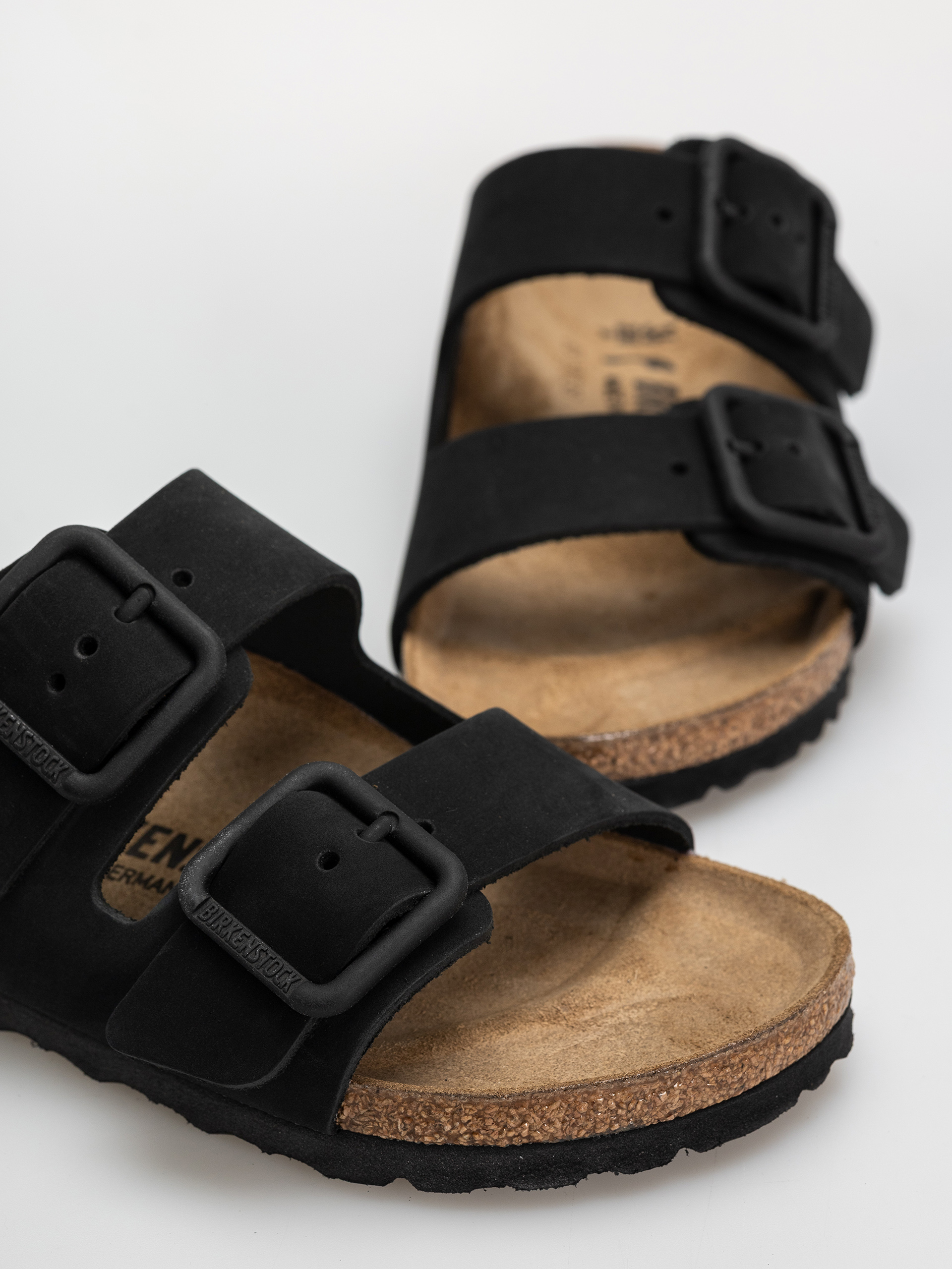 Шльопанці Birkenstock Arizona Wire Buckle Nubuck Leather Narrow (black)