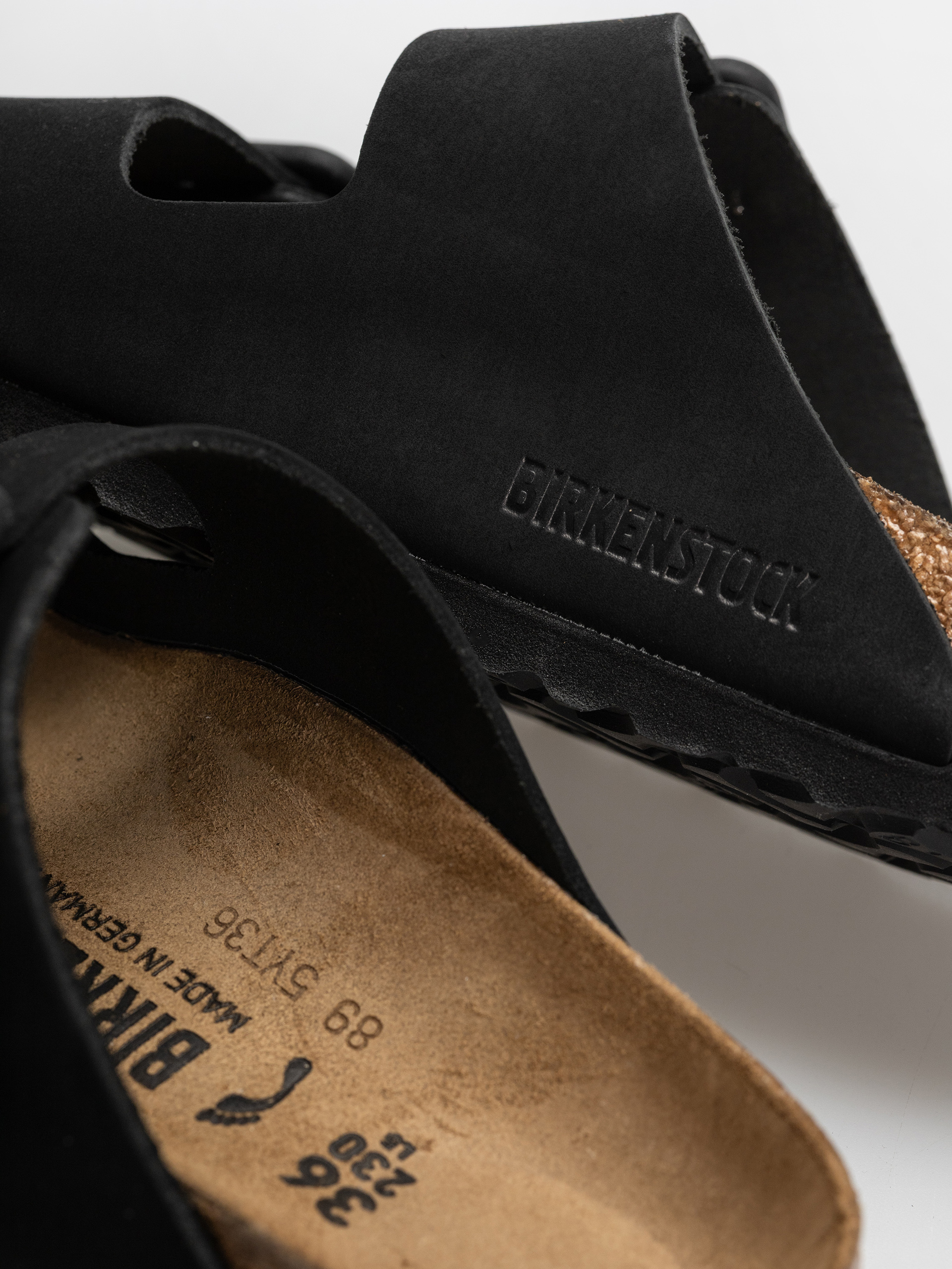 Шльопанці Birkenstock Arizona Wire Buckle Nubuck Leather Narrow (black)