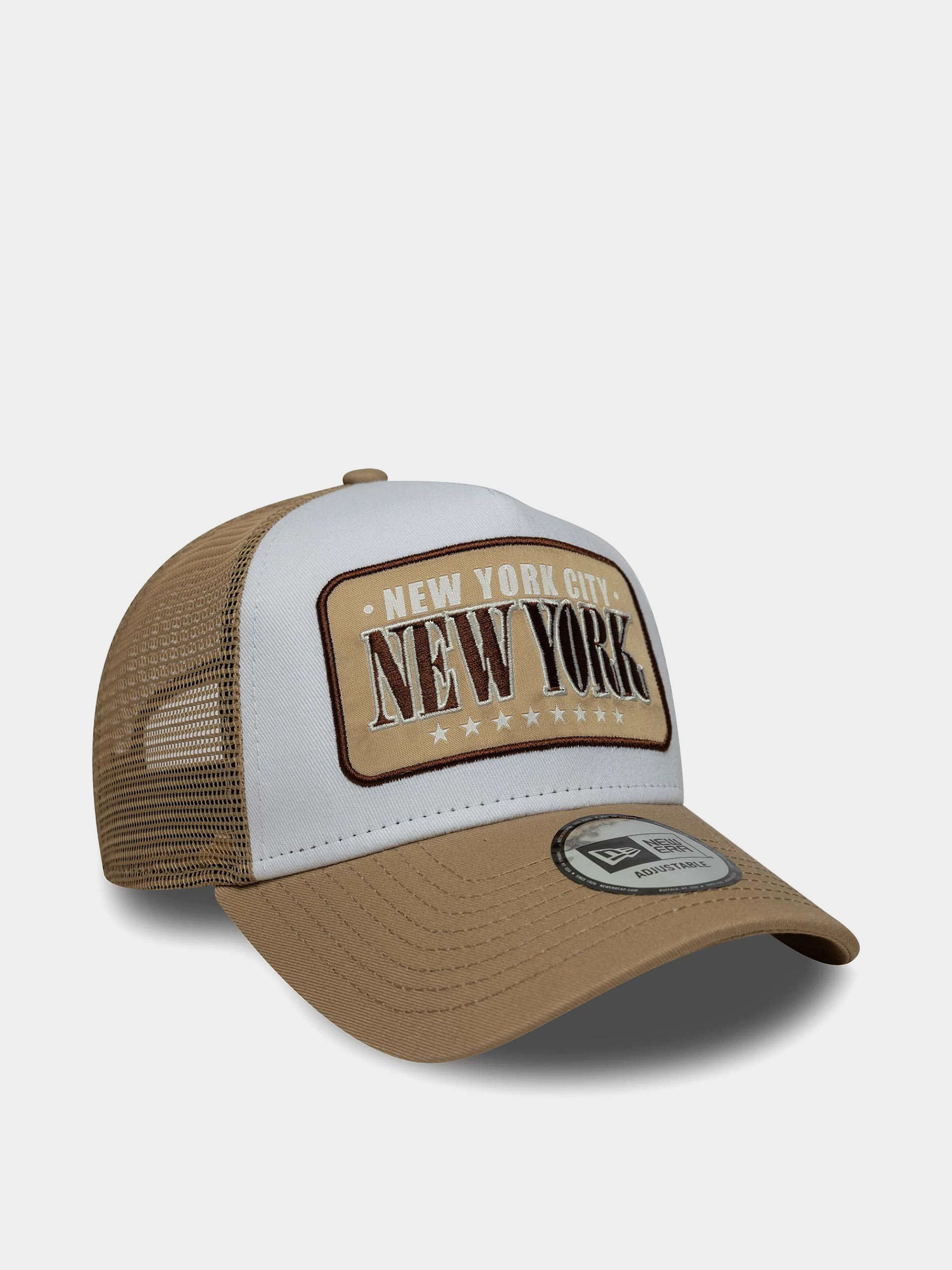 Кепка New Era Location Patch Trucker (camel/white)