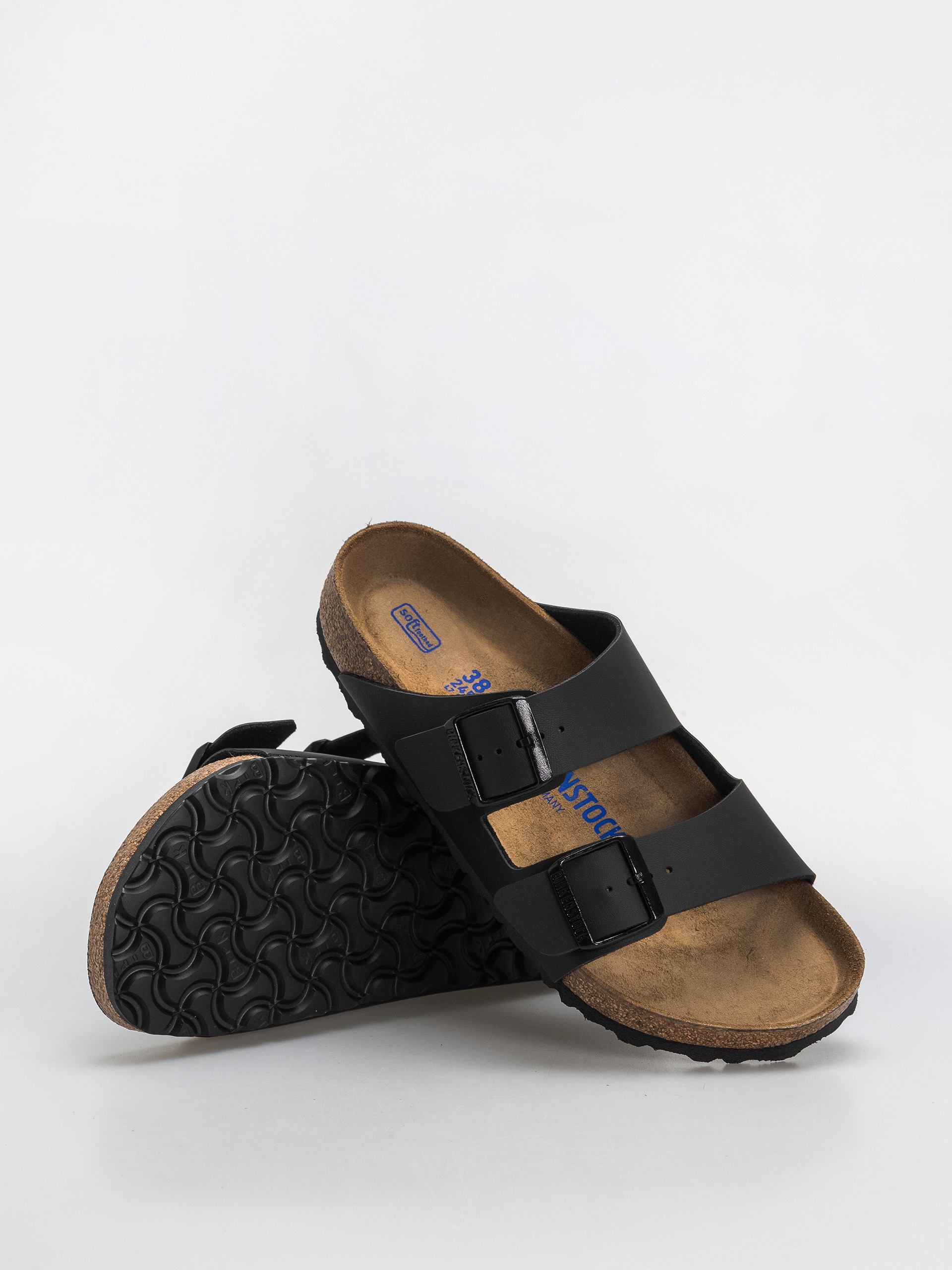 Шльопанці Birkenstock Arizona Soft Footbed Birko Flor Regular (black)