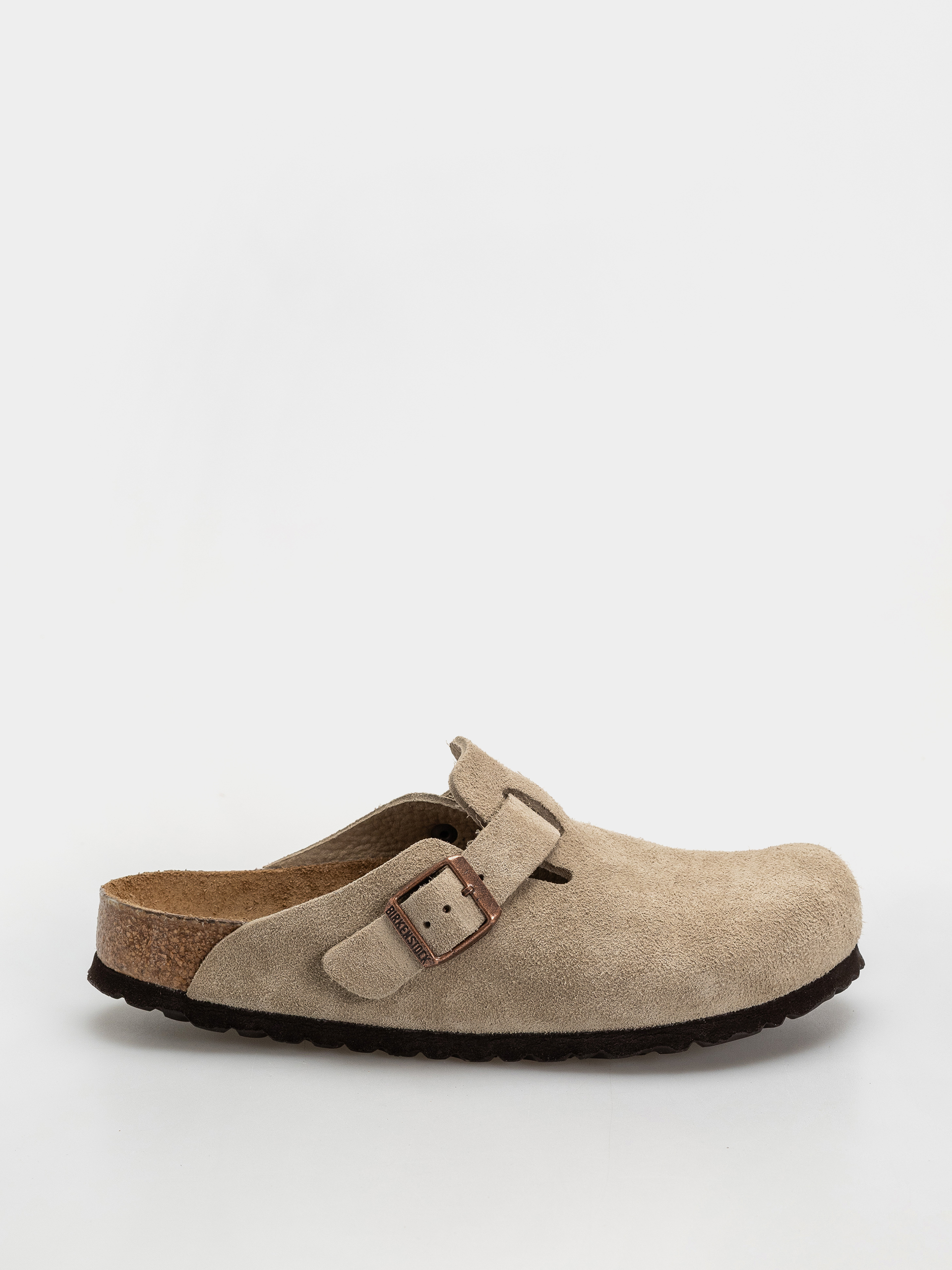 Шльопанці Birkenstock Boston Soft Footbed Suede Leather Regular (taupe)